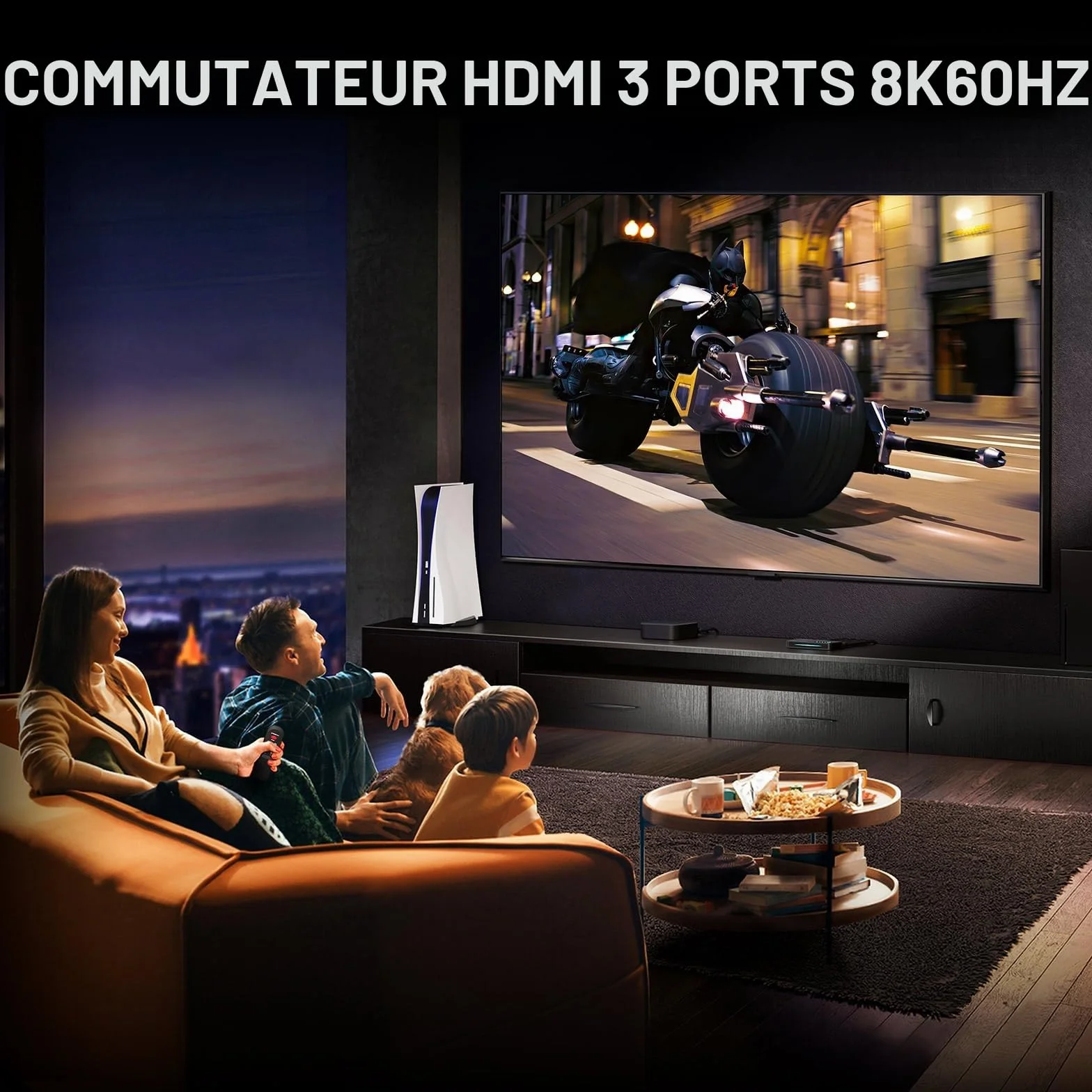 Switch HDMI 4K 120Hz 3x1, AVIDGRAM 8K HDMI Commutateur 3 In1 Out avec télécommande 2.1 Swicther Prise en Charge Automatique 8K 48Gbps pour Xbox Series X PS4 Pro PS5