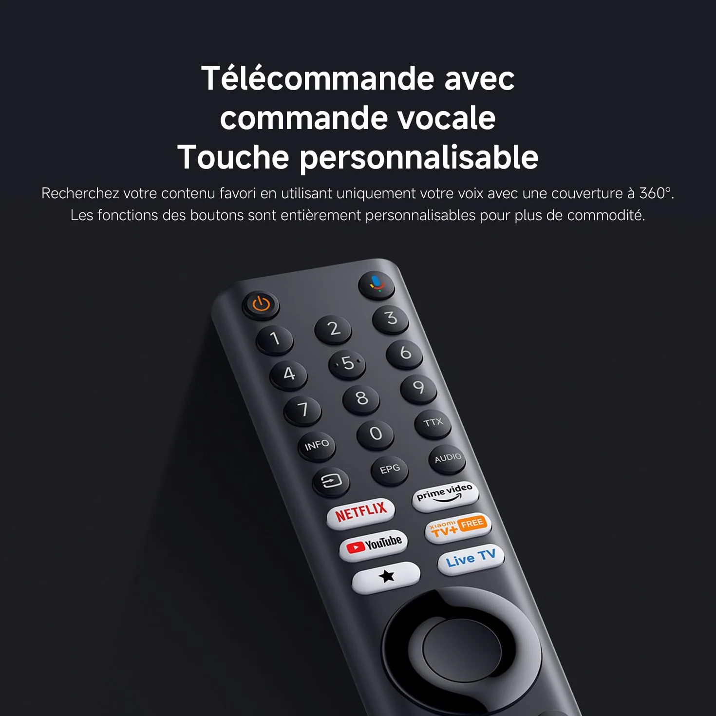 XIAOMI TV A Pro 50 127 cm 50 Pouces 4K UHD QLED Smart TV Google TV HDR10 Game Boost 120Hz MEMC 2Go+8Go