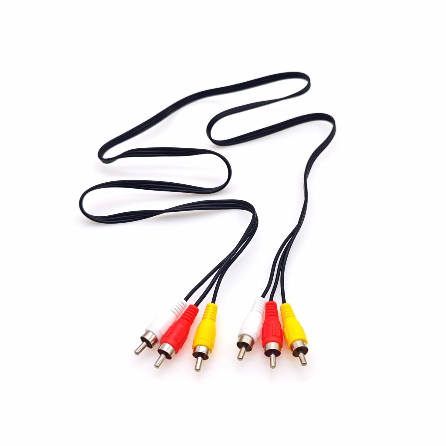 JZK 1,2 m Câble composite AV rouge jaune blanc 3 RCA mâle vers 3 RCA mâle, câble audio vidéo pour connecter un lecteur VHS/vidéo/DVD au téléviseur