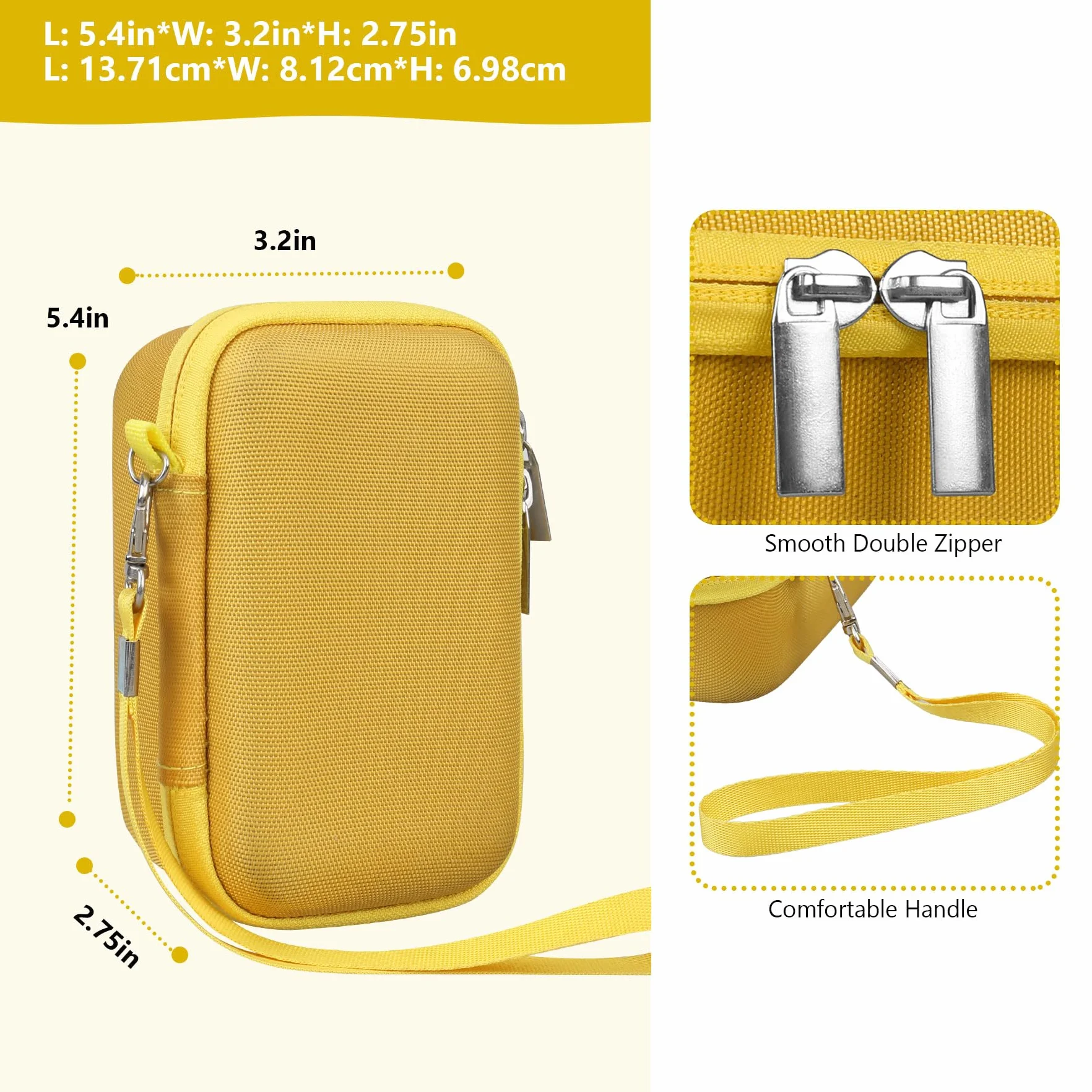 Étui de Protection Dur pour Kodak PIXPRO WPZ2 Robuste imperméable aux Chocs Poussière WiFi Caméra Numérique Jaune
