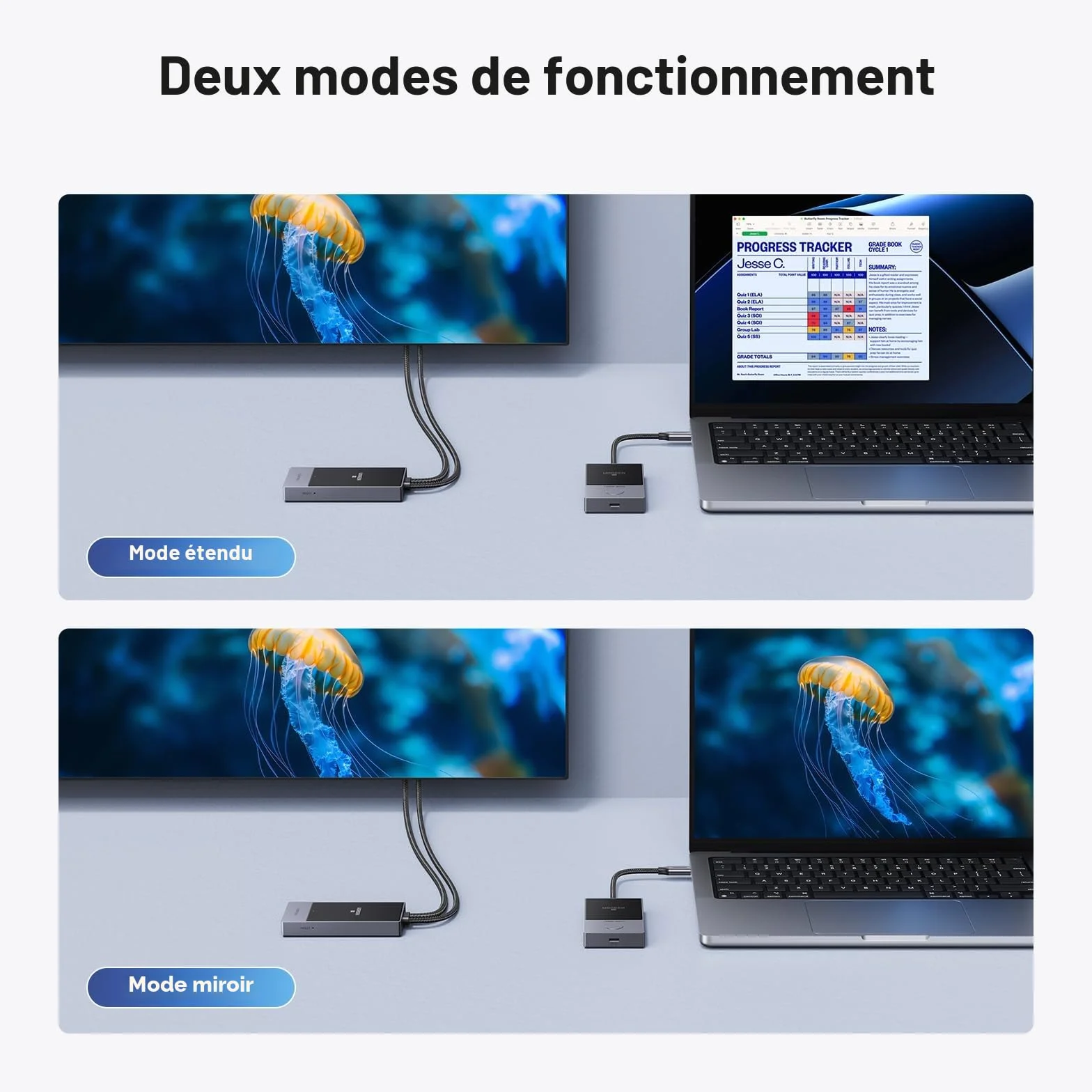 UGREEN Émetteur et Récepteur HDMI sans Fil USB C TX HDMI RX 1080P 60Hz 50M Plug Play 5G WiFi Transmission Transmetteur PD 60W Compatible avec iPhone 17 Pro Max Air 16 Macbook Air Pro iPad Moniteur