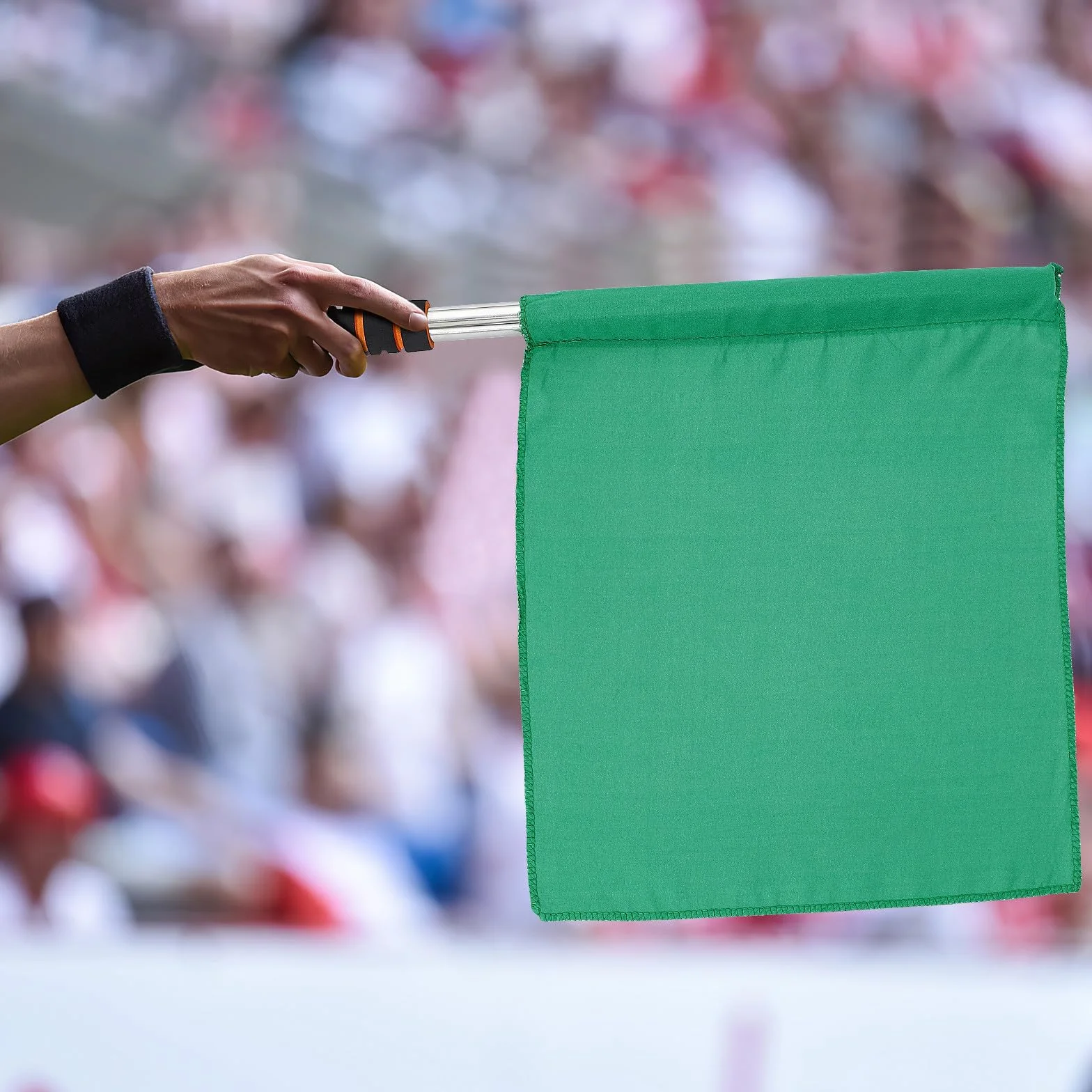 Lot de 4 Drapeaux d'Arbitre de Signalisation de Course en Tissu Résistant Rouge et Vert