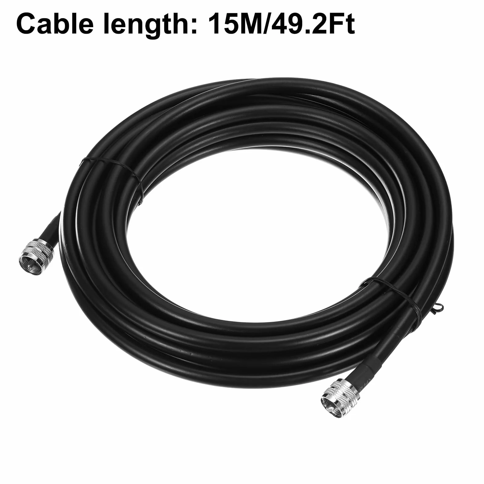 QUARKZMAN UHF Mâle PL-259 vers UHF Mâle PL-259 Faible Perte RG213 Coaxial Cavalier Câble 15M/49Ft