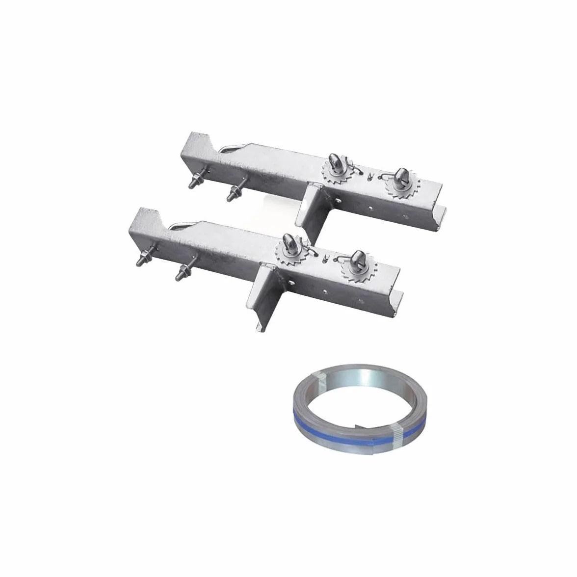 Pack Cerclage Cheminée Double Fixation + Feuillard Galvanisé 10m Fixation Antenne TNT