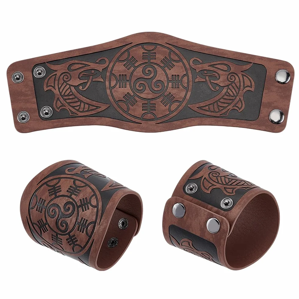 Protège Bras en Cuir Dragon Tir à l'Arc Gauntlet Médiéval Armure Brassards Chevalier