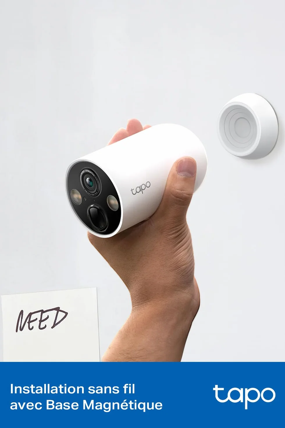 Tapo C425 2.5K(4MP) Caméra de Surveillance WiFi Extérieure sans Fil Batterie 10 000mAh, Autonomie de 300j, AI Détection, Vision Nocturne en Couleur, IP66 Etanche, Aucune hub requis(Base magnétique)