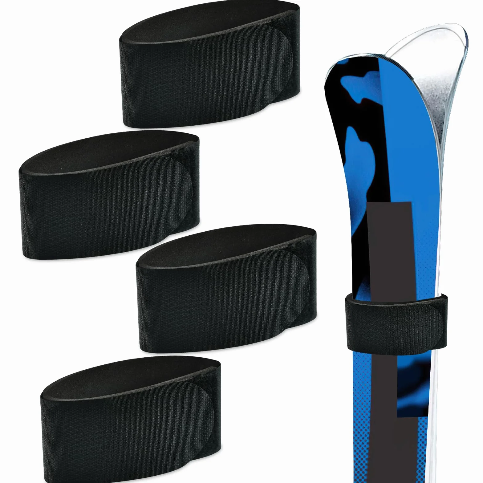 Sangles de Ski Réglables en Nylon pour Transport et Rangement
