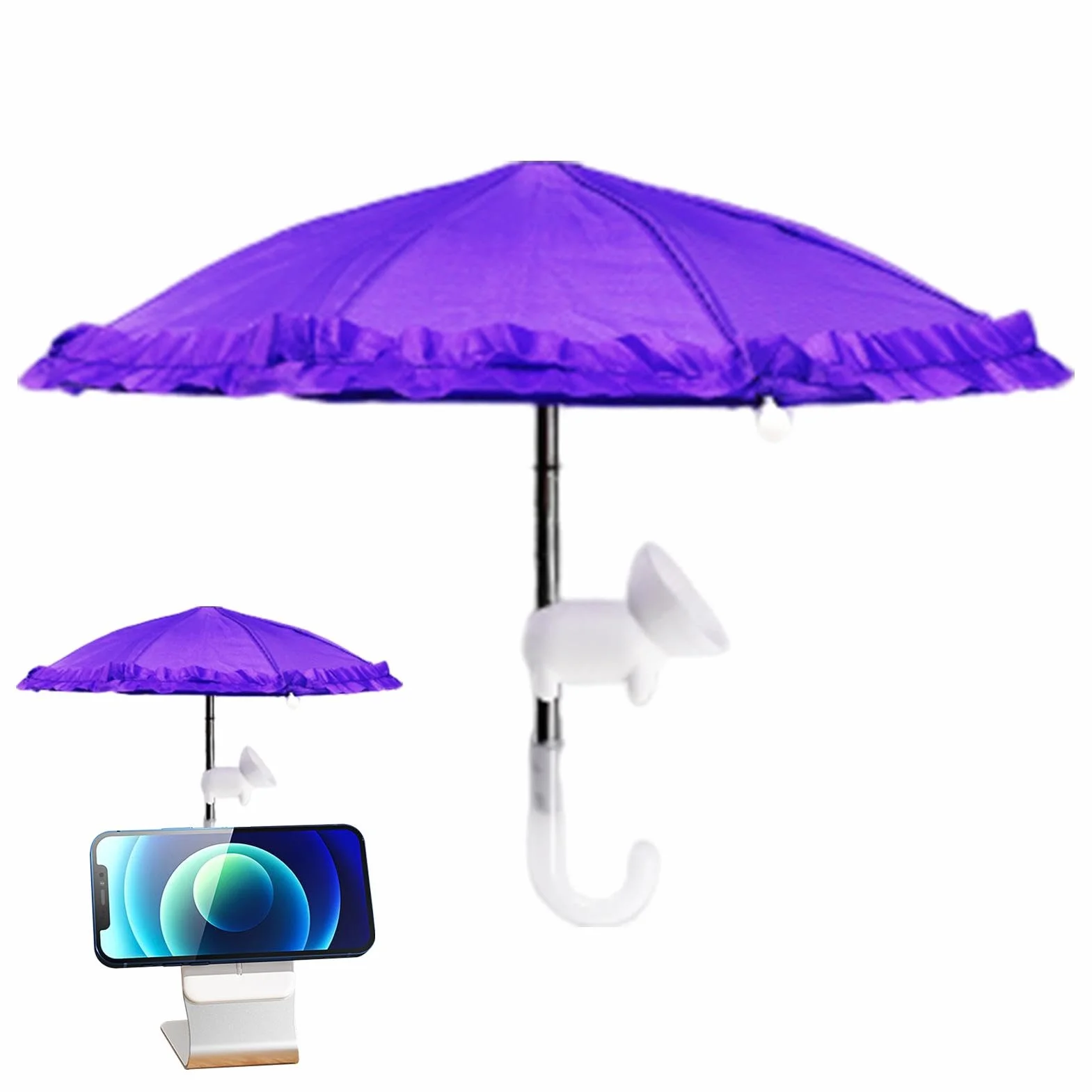 Pare-soleil pour téléphone portable, pare-soleil pour téléphone portable | Parapluie de téléphone réglable antireflet,Support de pare-soleil de téléphone portable à ventouse, couverture de