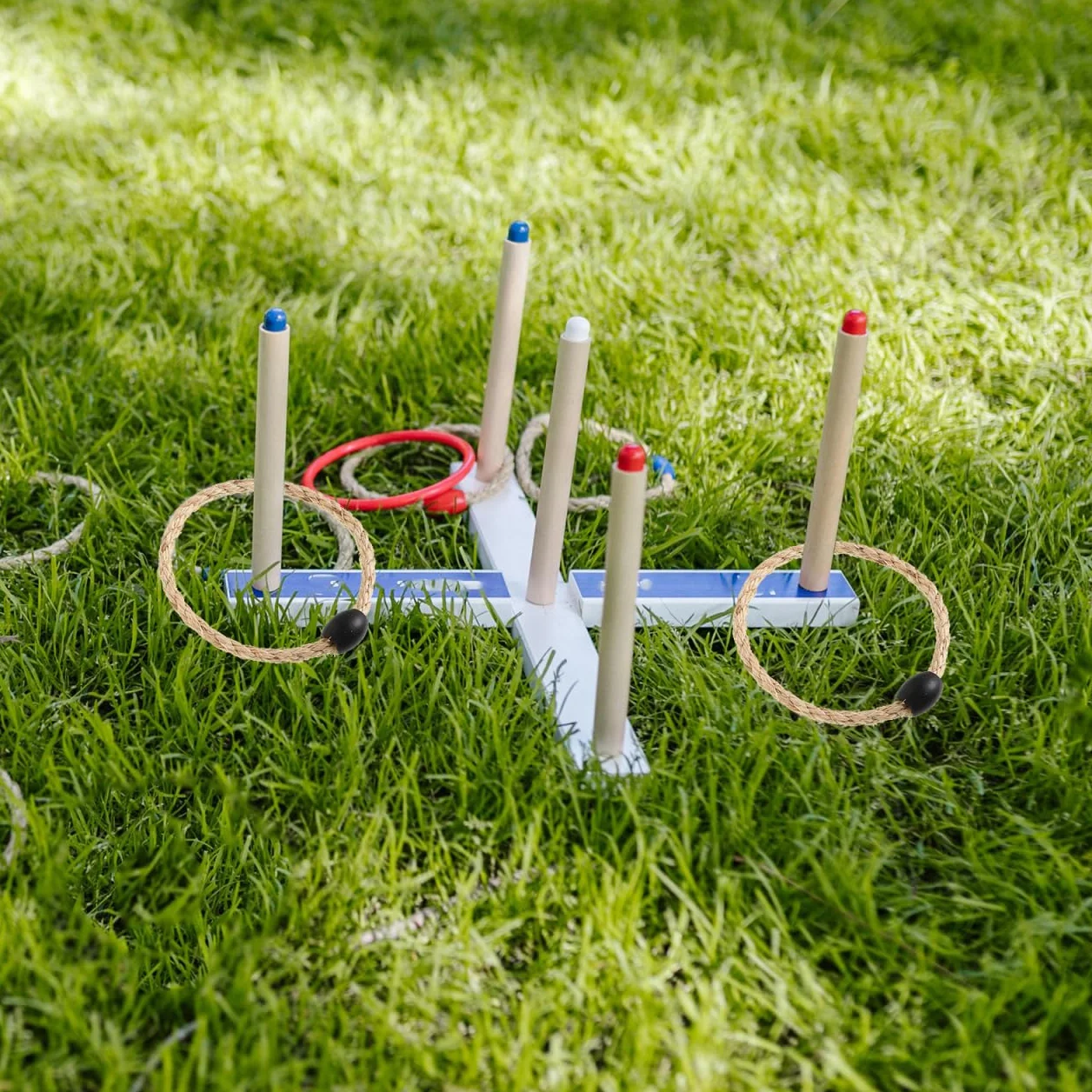SUPVOX Jeu De Lancer D'Anneaux De Jardin en Corde 12 Pièces - Ensemble Portable pour Jeux Extérieurs