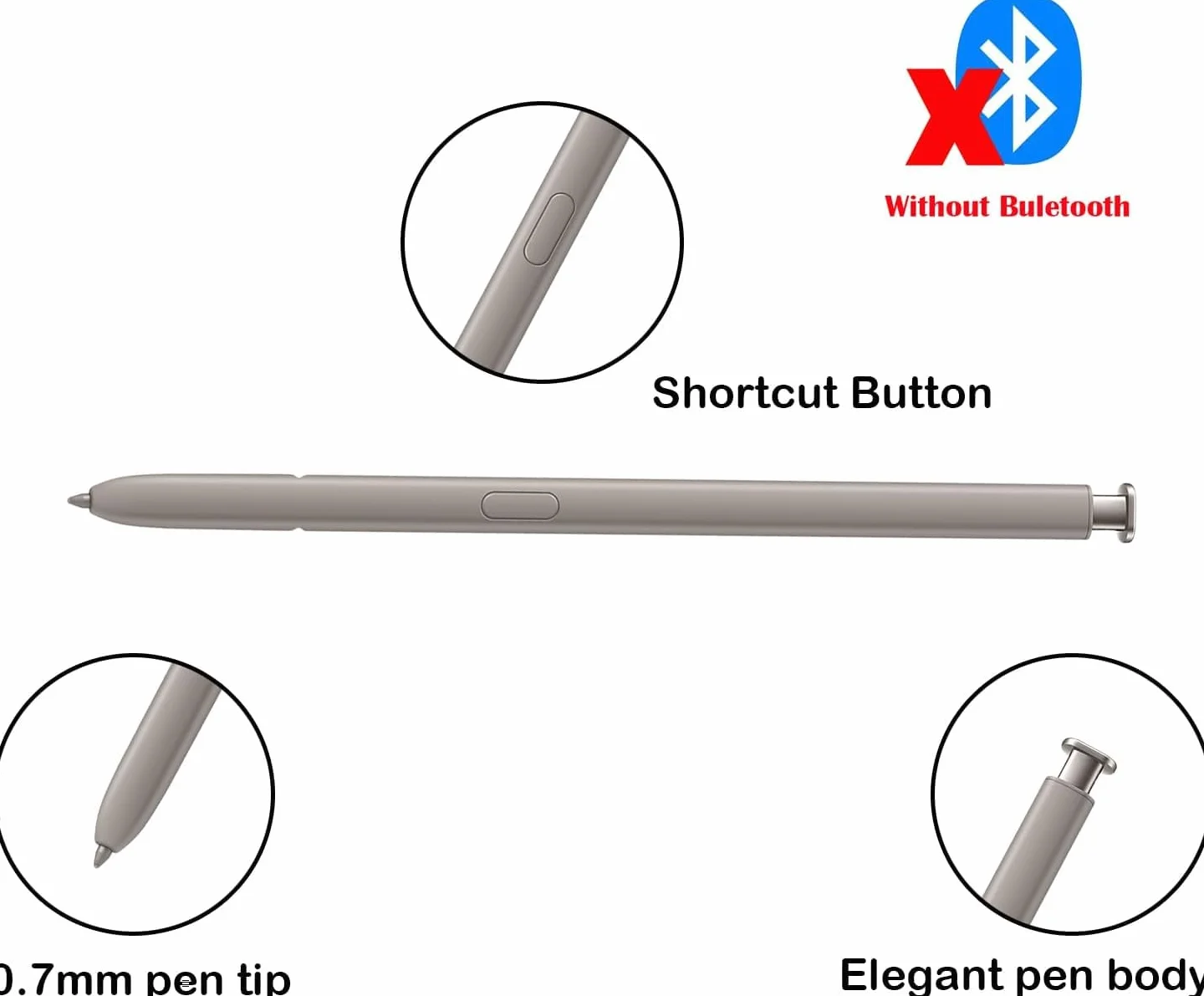 S24 Ultra S Pen pour Samsung Galaxy S24 Ultra S Pen de Remplacement, EJ-PS928BJEGUS, Version américaine, pour Galaxy S24 Ultra Stylus Pen sans Bluetooth, Gris Clair