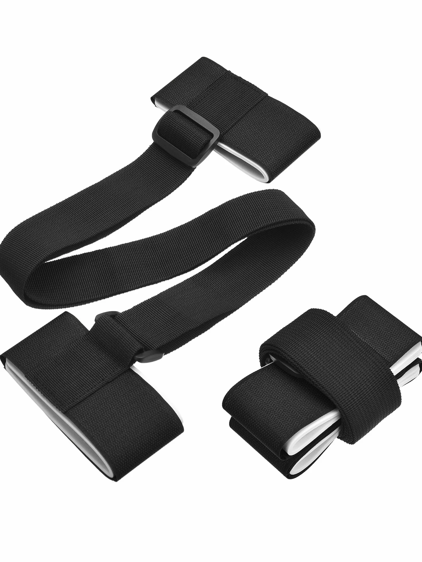 Bandoulière de Ski Porte-Épaules Réglable avec Sangle Rembourrée pour Transporter Skis et Bâtons, Noir