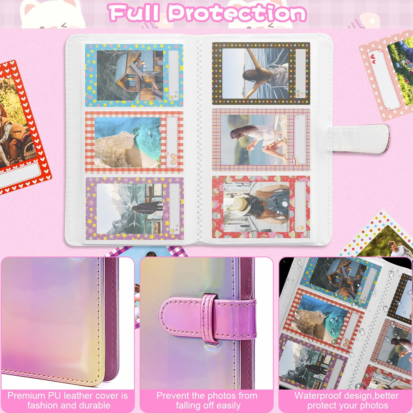 UMILKI 103 Pcs Instantané Caméra Accessoires Compatibles avec Instax Mini Appareil Photo Instantané, Comprendre Album Photo/Filtre/Cadre Mural/Autocollant de Bordure/Cadre Photo Papier Maché