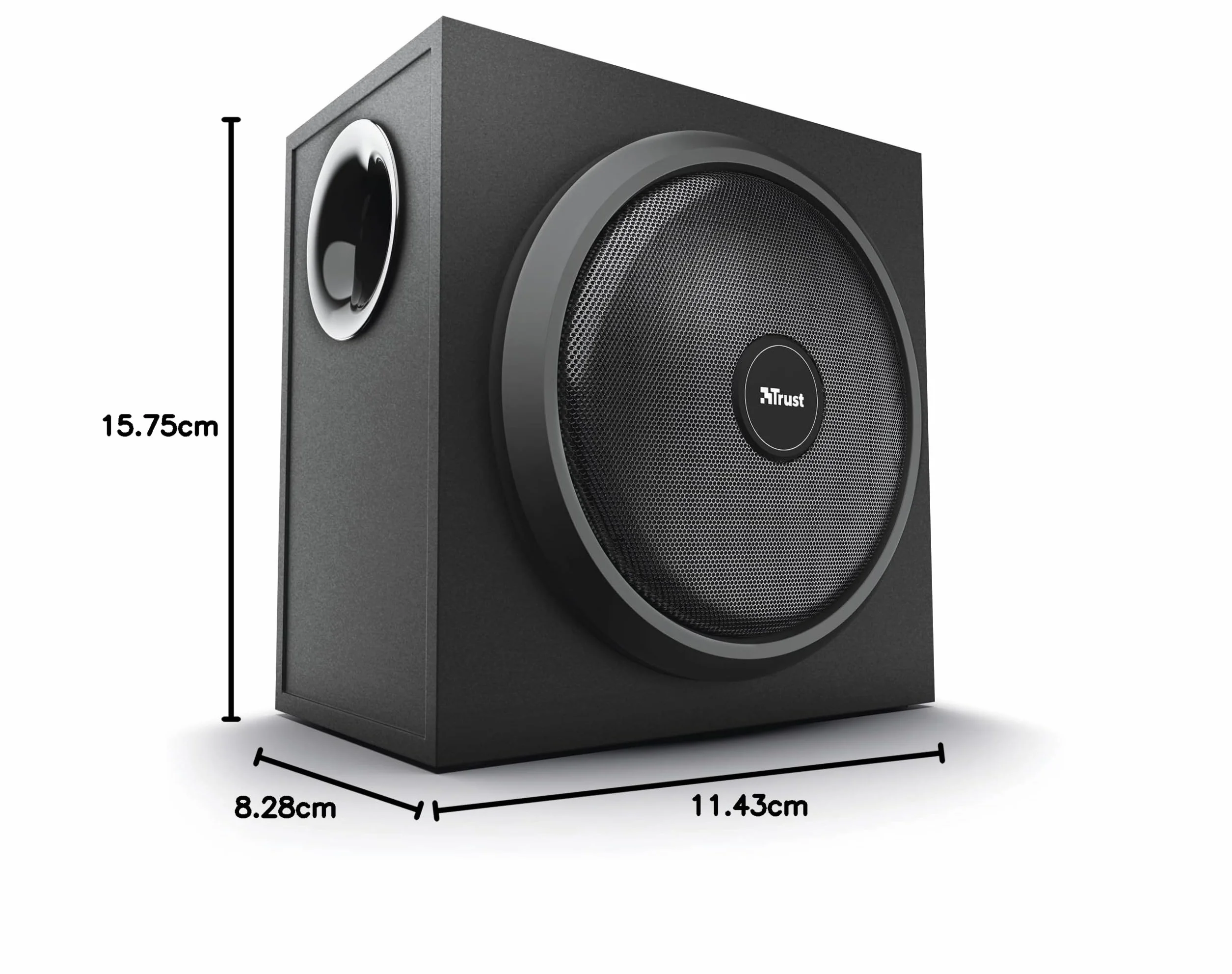 Trust Yuri Système d'Enceintes PC 2.1 Caisson de Basses Bois 120 W Commande Volume Filaire Prise Casque Line-in Noir