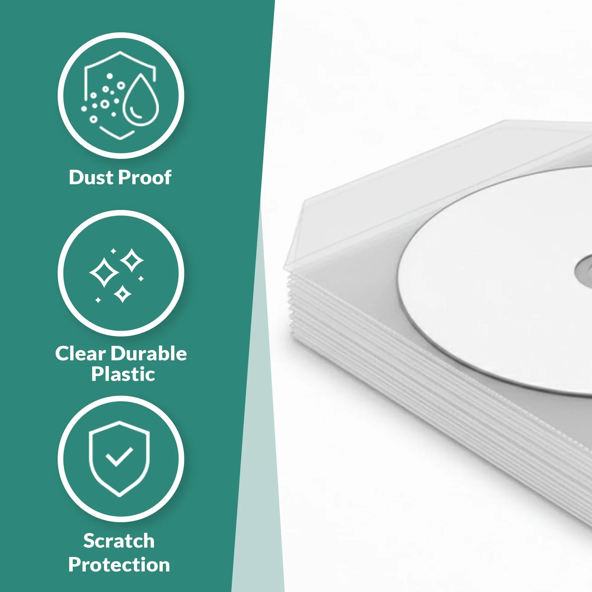 100 pochettes CD/DVD