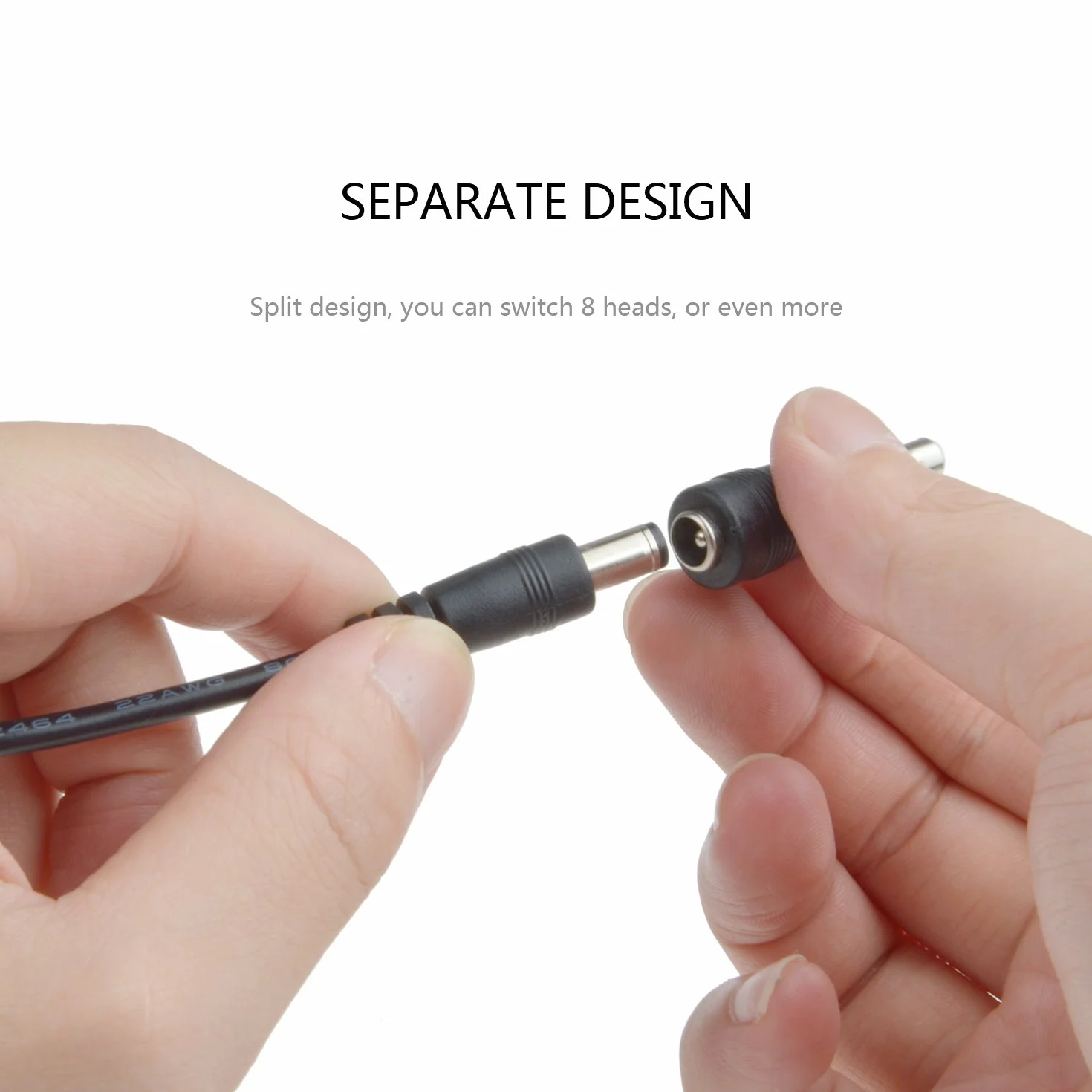 8 en 1 Chargeur USB 5V2A Universel Adaptateur Secteur avec 8 Embouts Connecteur à d'écoupage pour différents appareils -Noir