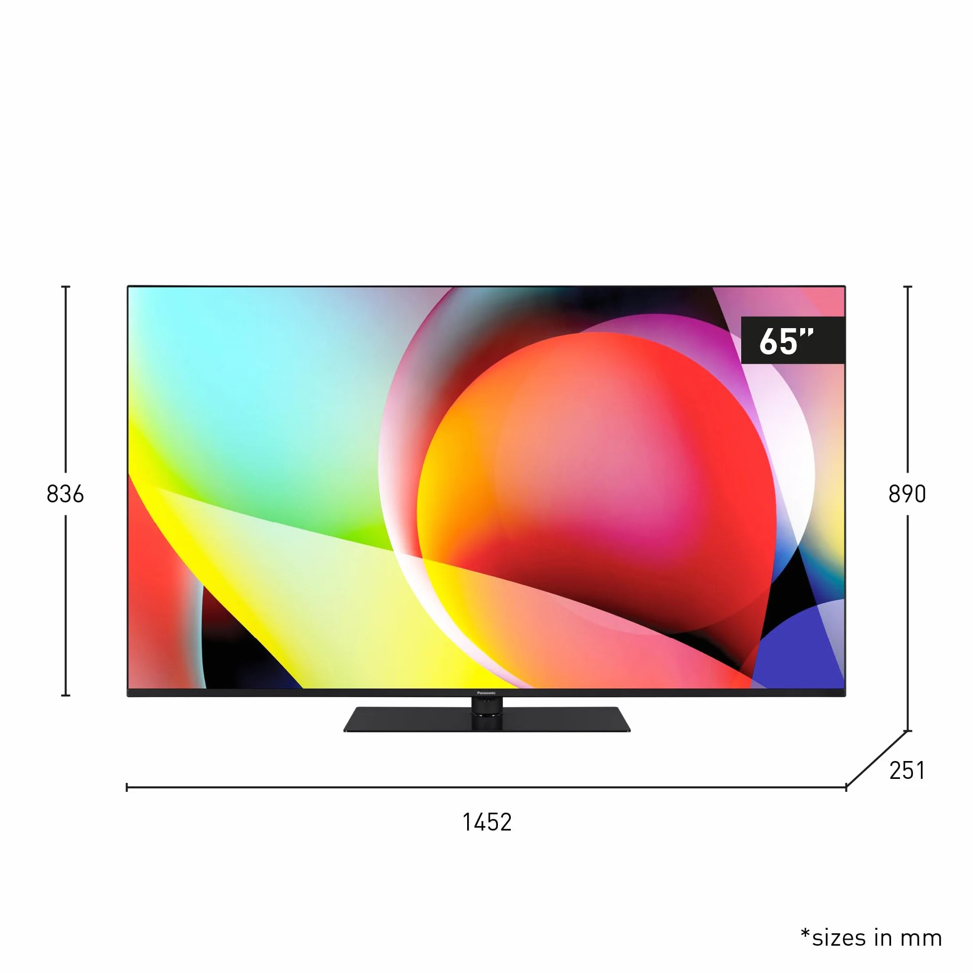 Panasonic TN-65W70AEZ Série W70 65 Pouces 4K Ultra HD LED Smart TV 2024 Assistant Google Chromecast Dolby Vision Atmos Mode Jeux Bluetooth