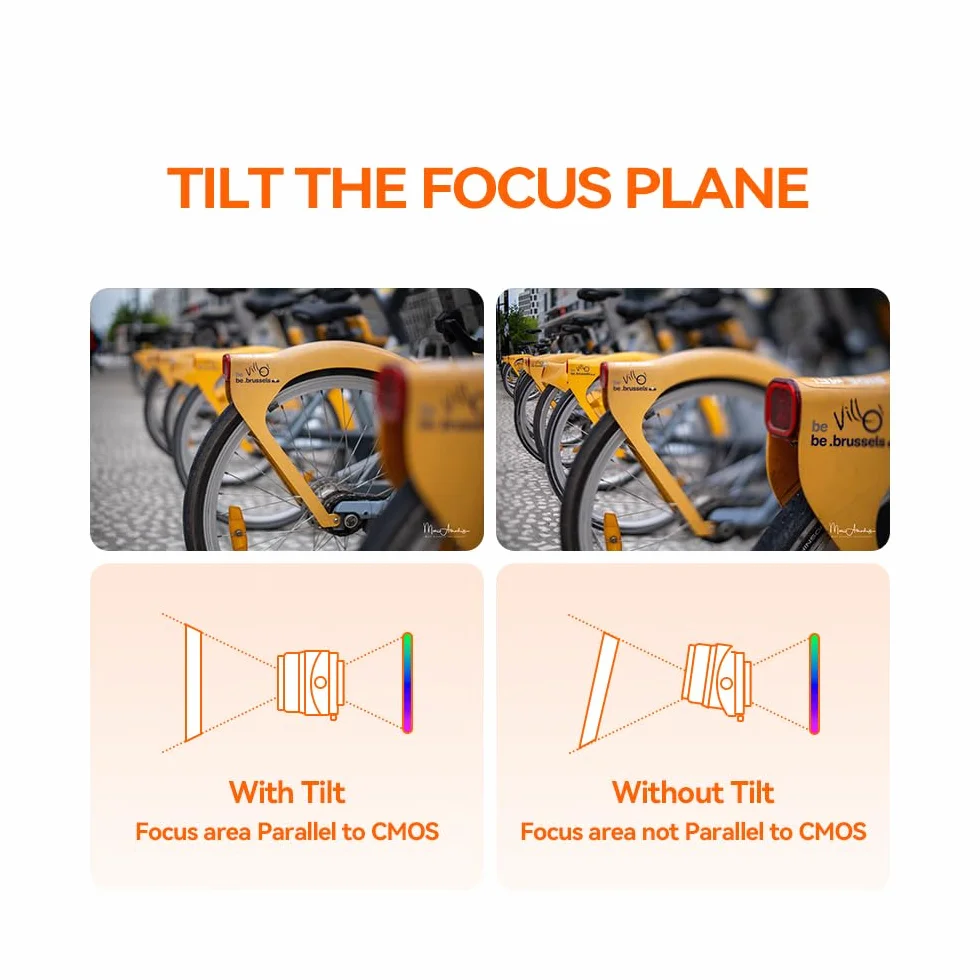 TTartisan Objectif 35 mm F1.4 APS-C Tilt Shift pour Canon RF, grande ouverture et mise au point manuelle, compatible avec les appareils photo Canon RF R7, R10, R50, R100, etc.