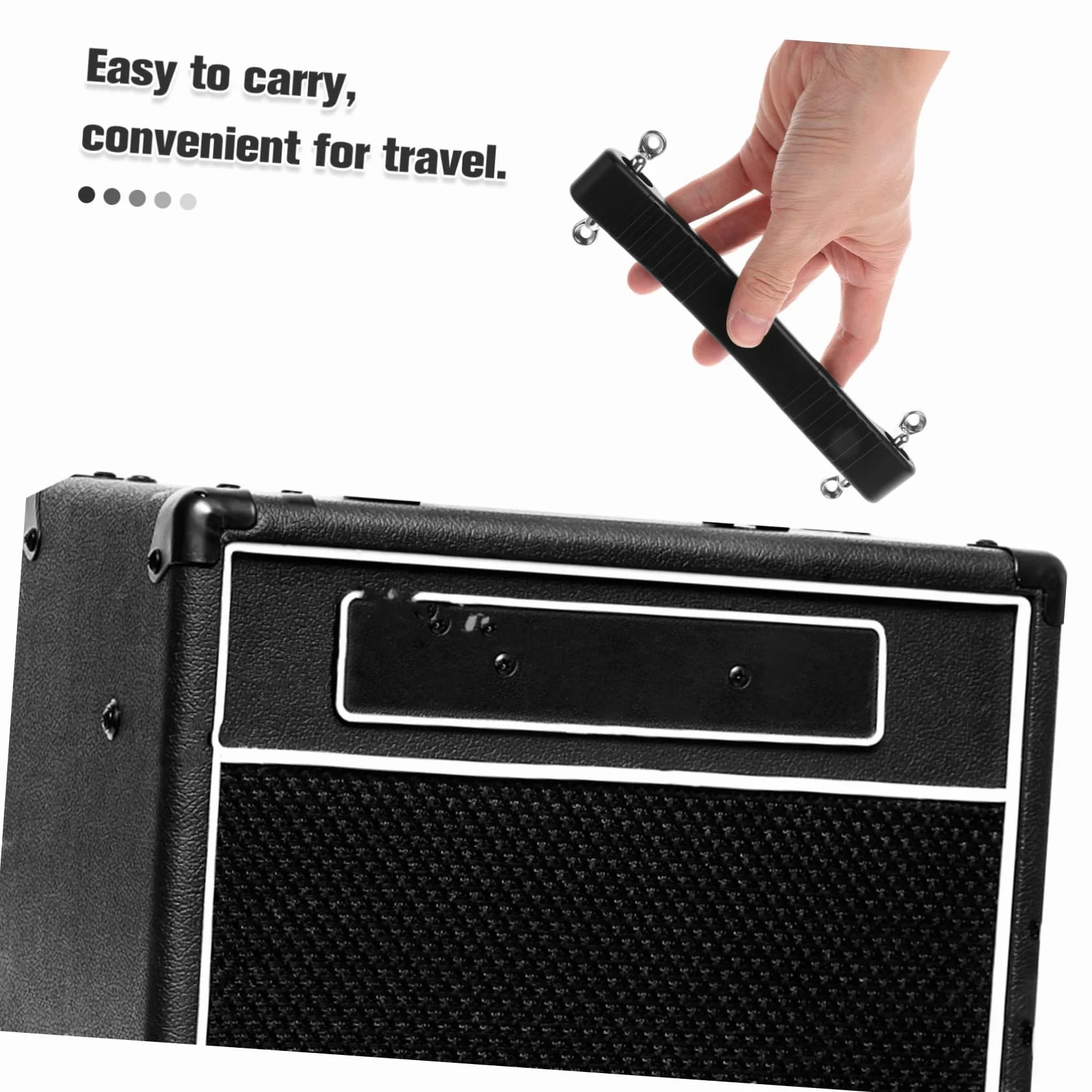 Angoily Poignée De Sangle D’amplificateur en Caoutchouc pour Haut-Parleur, Accessoire Léger Et Robuste, Usage Extérieur, Compatible Guitare Et Enceinte, Couleur Noire, Taille Moyenne