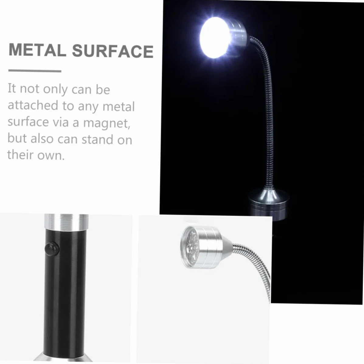 Artibetter 3pièces Lampe Torche Flexible LED Extérieur Avec Base Magnétique