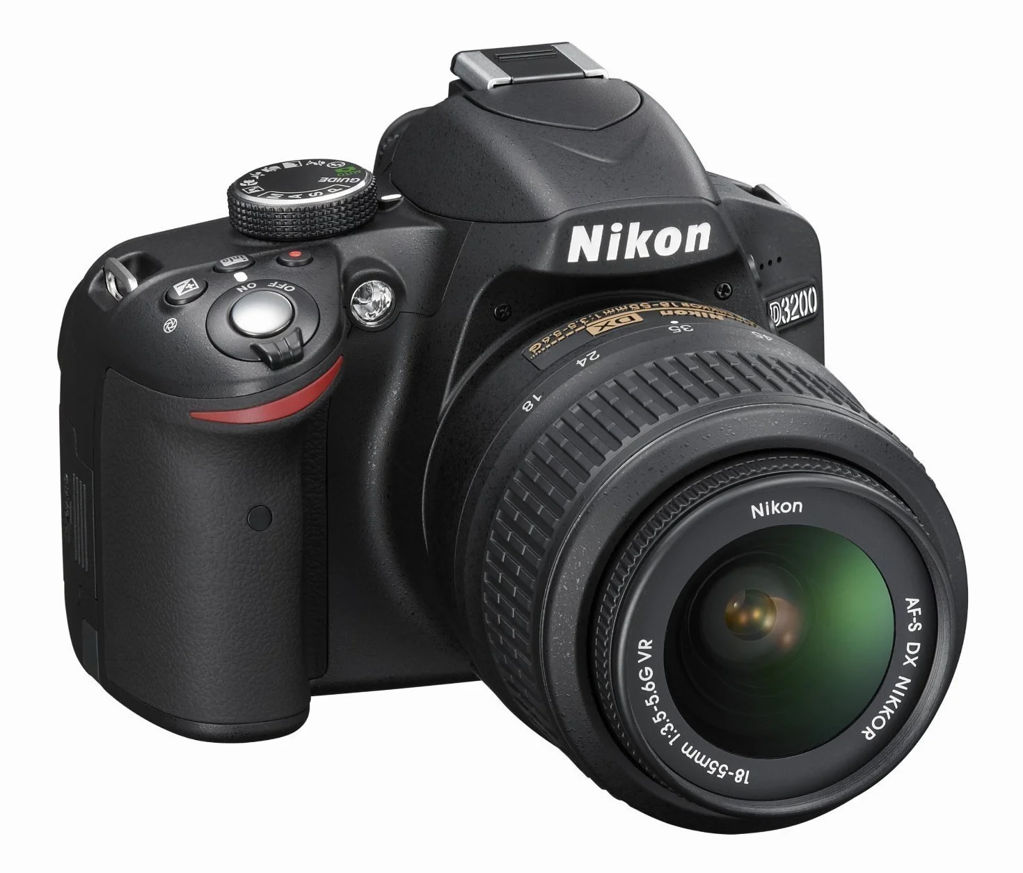 Nikon D3200 Appareil photo numérique Reflex 24.2 Kit Objectif AF-S DX 18-55 mm Noir (Reconditionné)