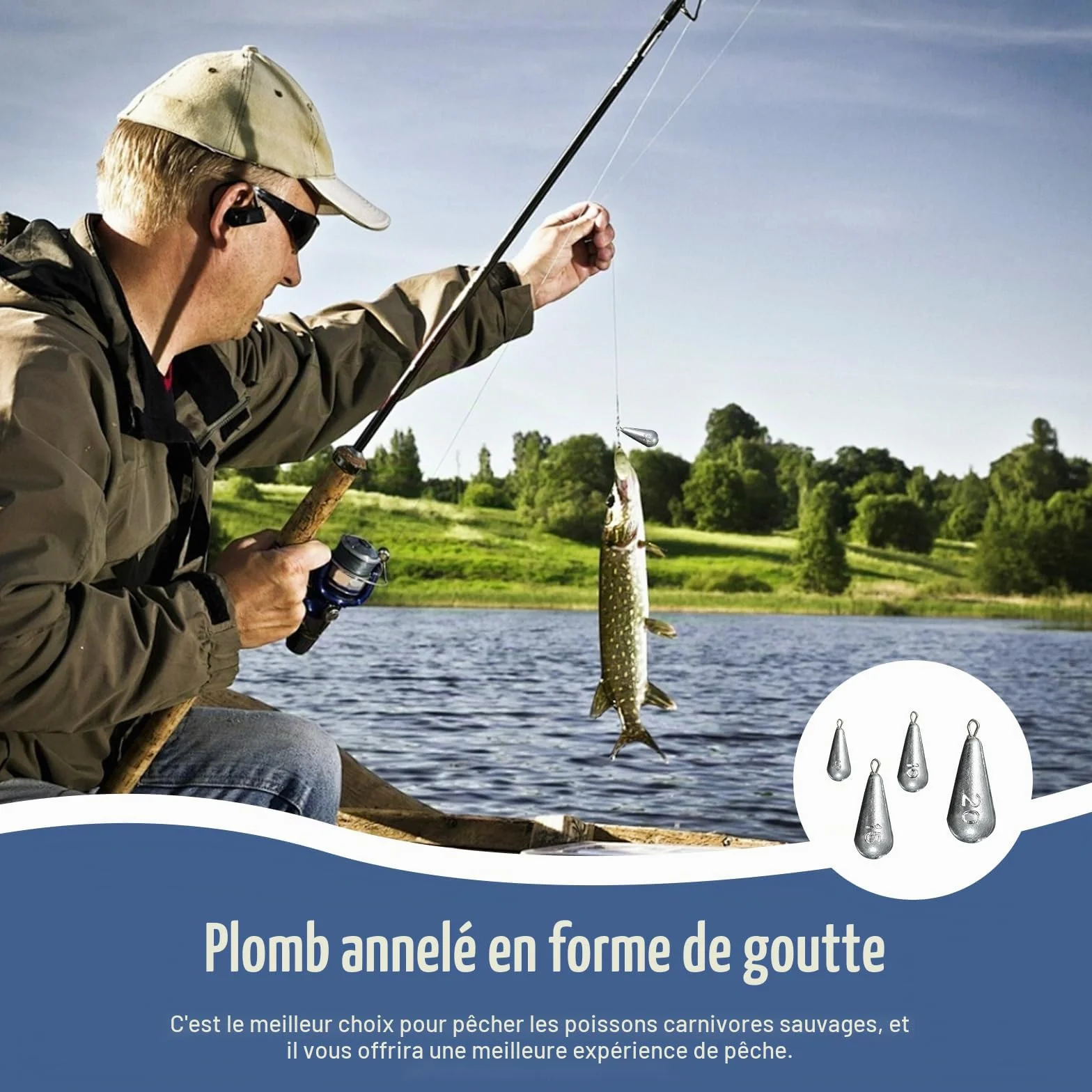 Poids de Pêche Plombs Drop Shot 5g 10g 15g 20g Forme de Goutte Pêche Sinker pour Mer Eau Douce