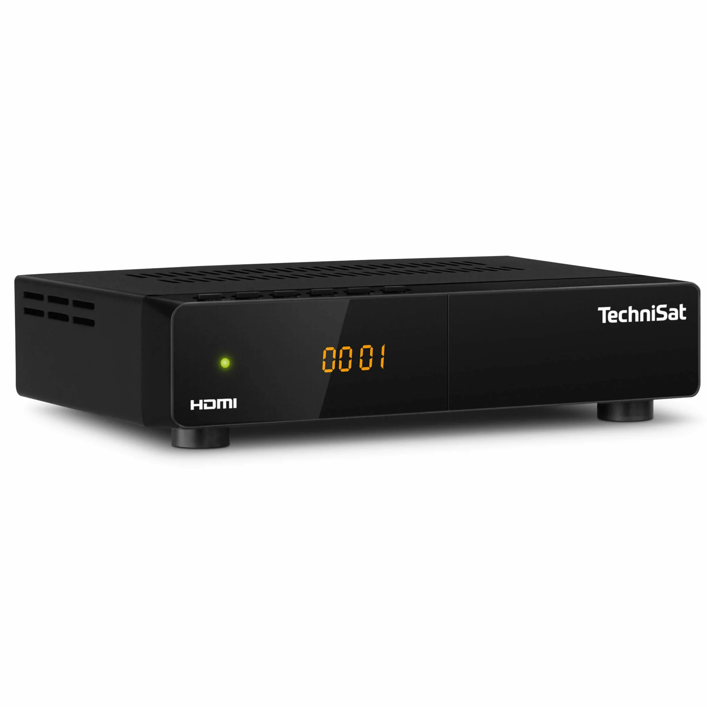 TechniSat HD-S 261 - Récepteur Satellite HD Compact (Sat DVB-S/S2, HDTV, HDMI, USB, liste préinstallée, minuterie, Commande Locale, télécommande) Noir