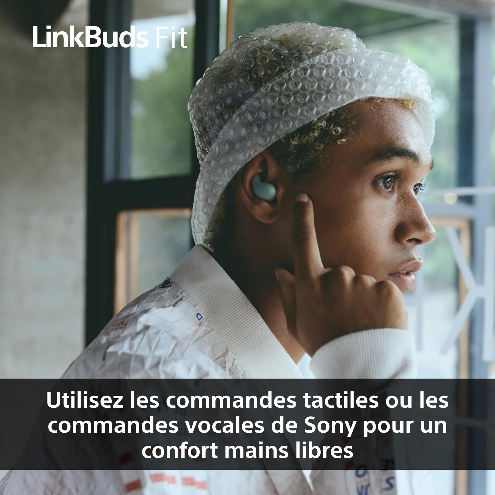 Sony LinkBuds Fit - Ecouteurs Bluetooth sans Fil à réduction de Bruit - Confortables, IPX4, Hi-Res Audio, Mode Ambient Sound, 21h d'autonomie, Connexion multipoint, iOS et Android - Vert