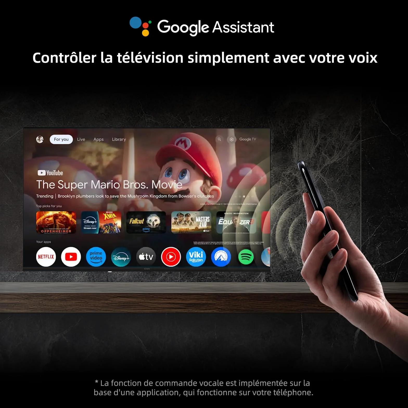 CHIQ L40FT Smart TV 40" (100 cm), Full HD, HDR10, Google TV OS, Audio Dolby & DBX-TV, Tuner Triple DVB-C/T/T2/S/S2, Chromecast Intégré, Design Métal sans Cadre