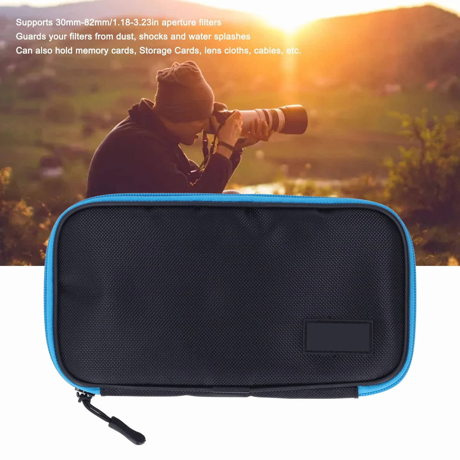 Pochette de Filtre d'objectif d'appareil Photo (Polyvalent, Résistance aux Chocs) Étui de Transport Camera Lens Filter Case
