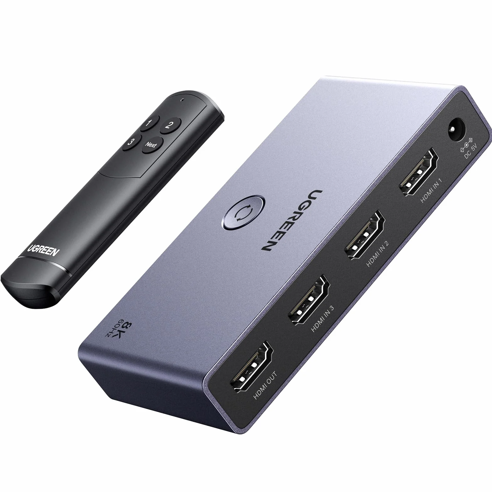UGREEN Switch HDMI 2.1 8K 60Hz Commutateur 4K 120Hz 3 Entrées 1 Sortie 48Gbps