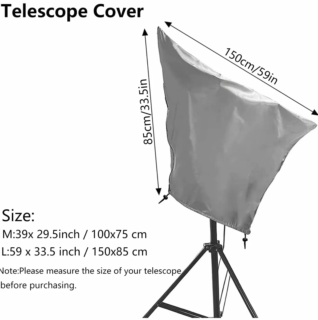 Housse de télescope étanche Celestron Skywatcher ZEISS 1499 x 851 mm argenté