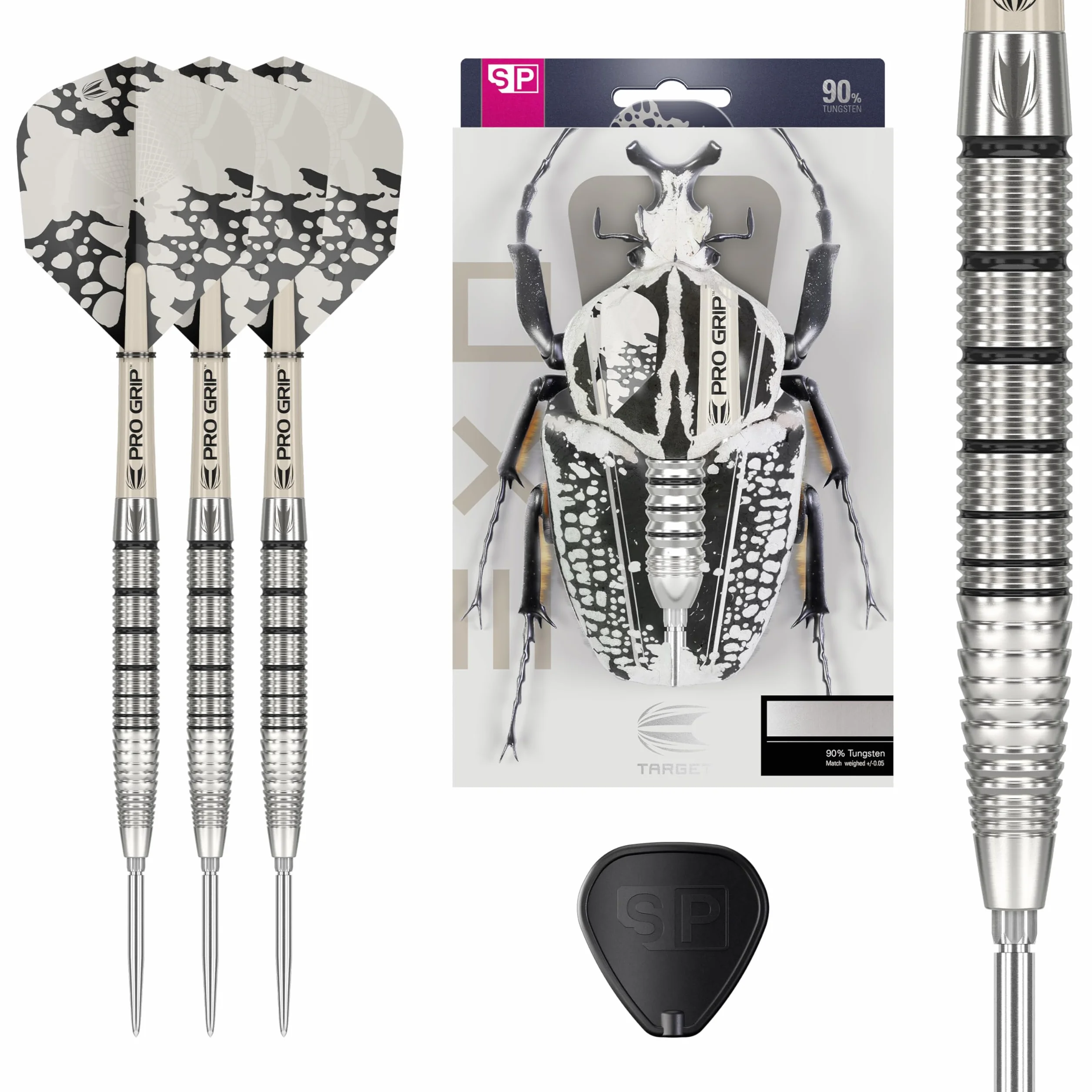 Target Darts EXO Edition fléchettes 90% tungstène pointe acier Swiss Point tiges Pro Grip ailettes n°6 outil SP inclus