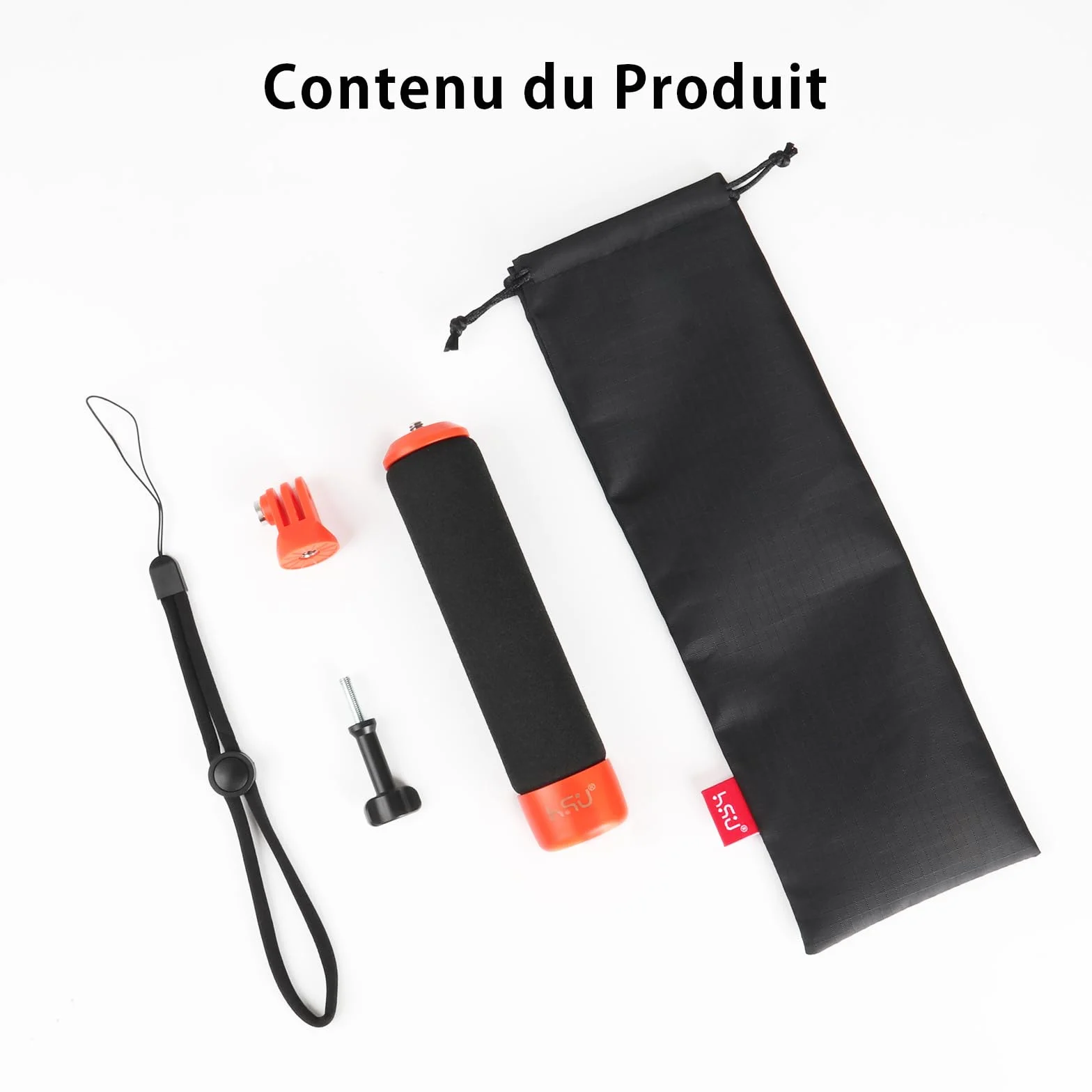 HSU Poignée flottante pour caméra d'action, monopode étanche, accessoire pour Hero 13/12/11/10/9/8/7/6/5/4/3, Insta360 X4/X3/X2