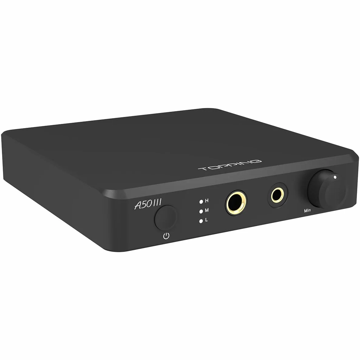 Topping A50 III NFCA Amplificateur de casque, 3500 mW x 3500 mW, RCA/TRS à 4,4 mm/6,35 mm, sortie écouteurs avec 3 réglages de gain, déclencheur 12 V pour IEM, noir
