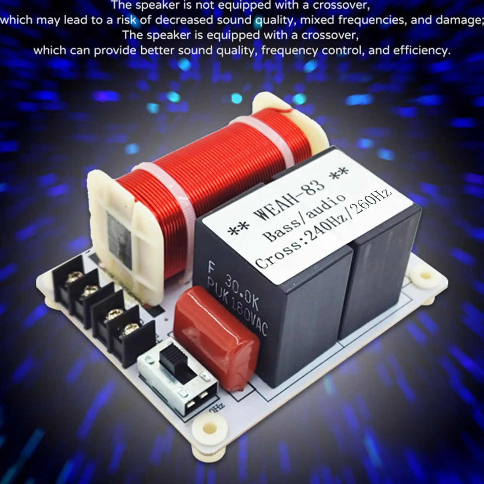 WEAH-83 Répartiteur de fréquence de basse réglable 400 W Crossover Haute puissance