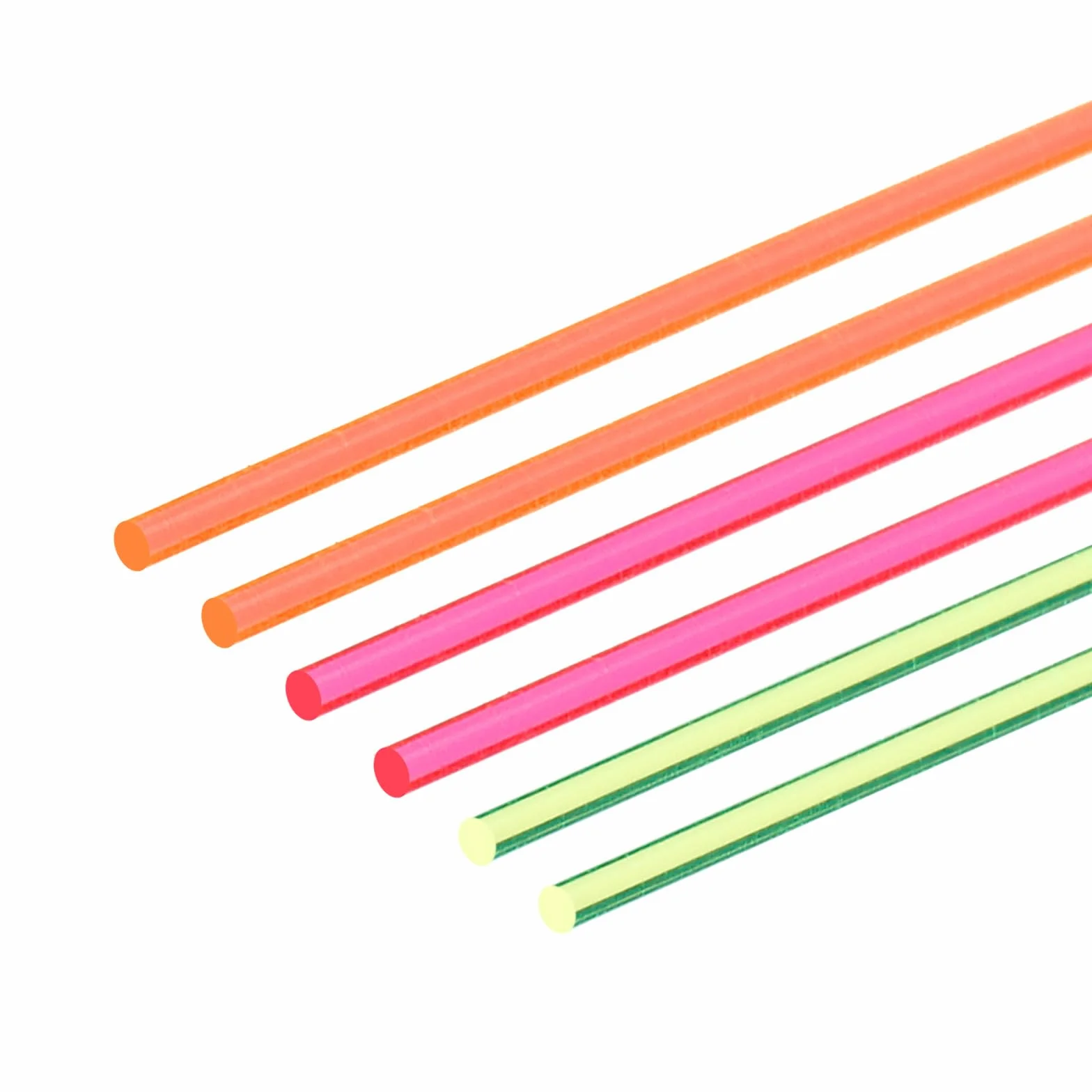 QUARKZMAN Fibre Optique Vue 1mmx15cm PMMA 6pcs Rouge Vert Orange DIY Art