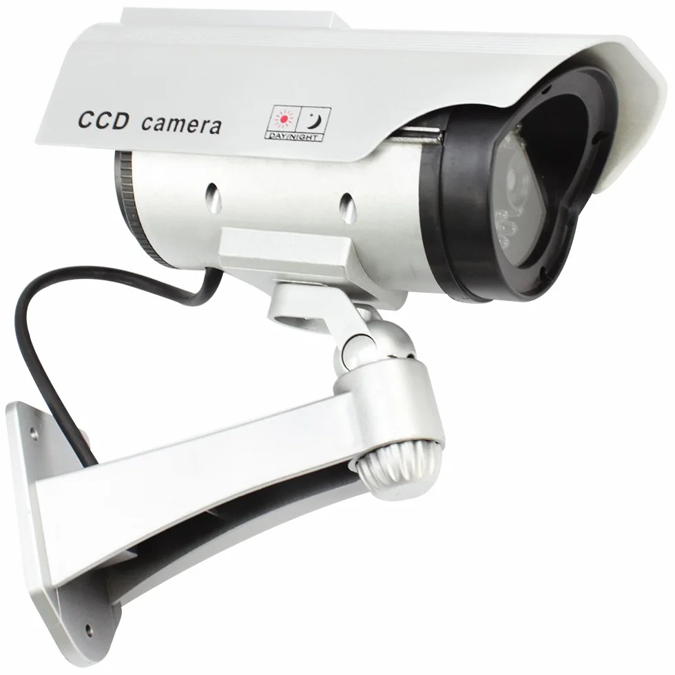 com-four® 2X Caméra factice pour l'extérieur - caméra factice avec Support Mural - Camera Exterieur - Camera factice (02 pièces)