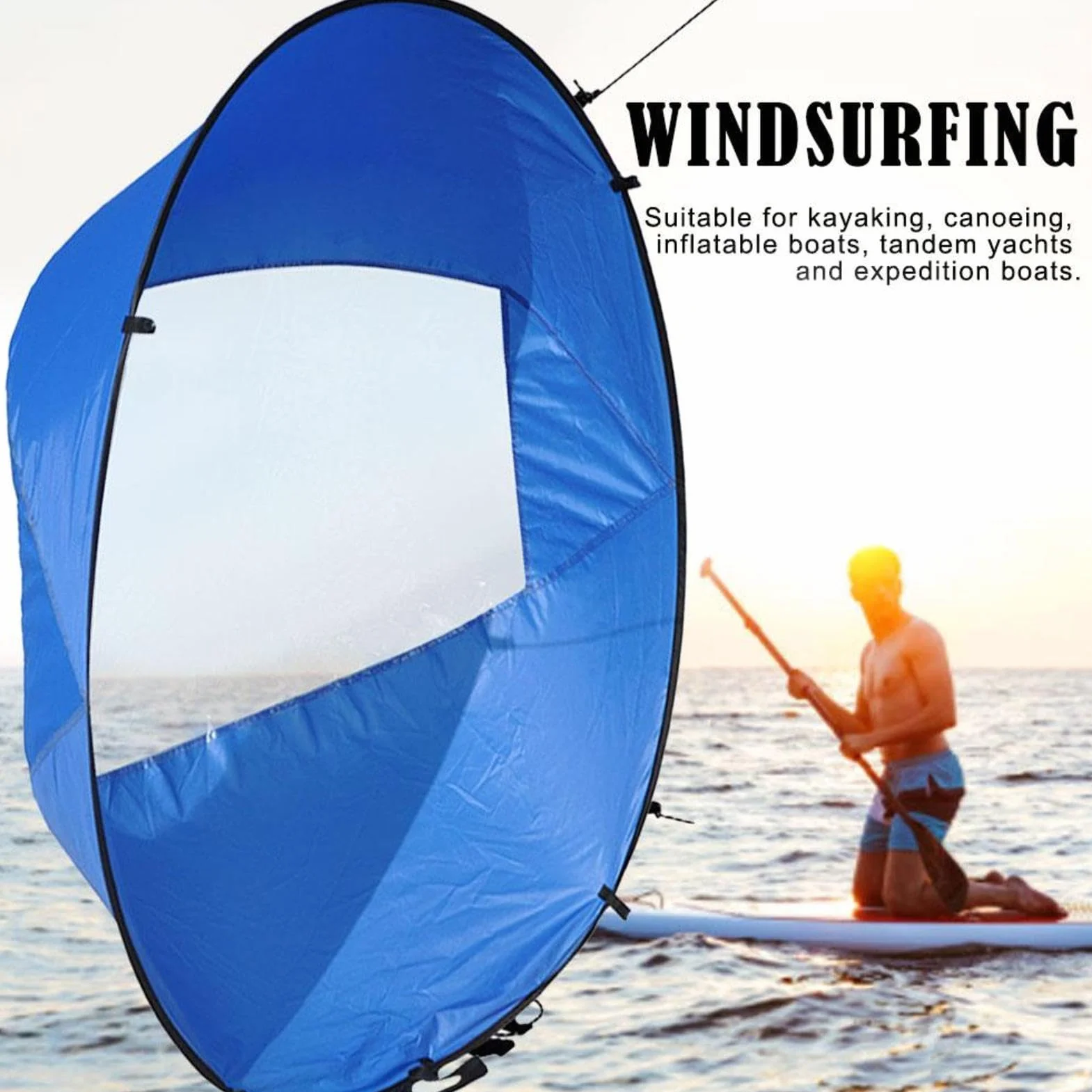Voile pliable pour pagaie de kayak en PVC – Compact, portable, installation facile pour kayak, canoë et bateau gonflable