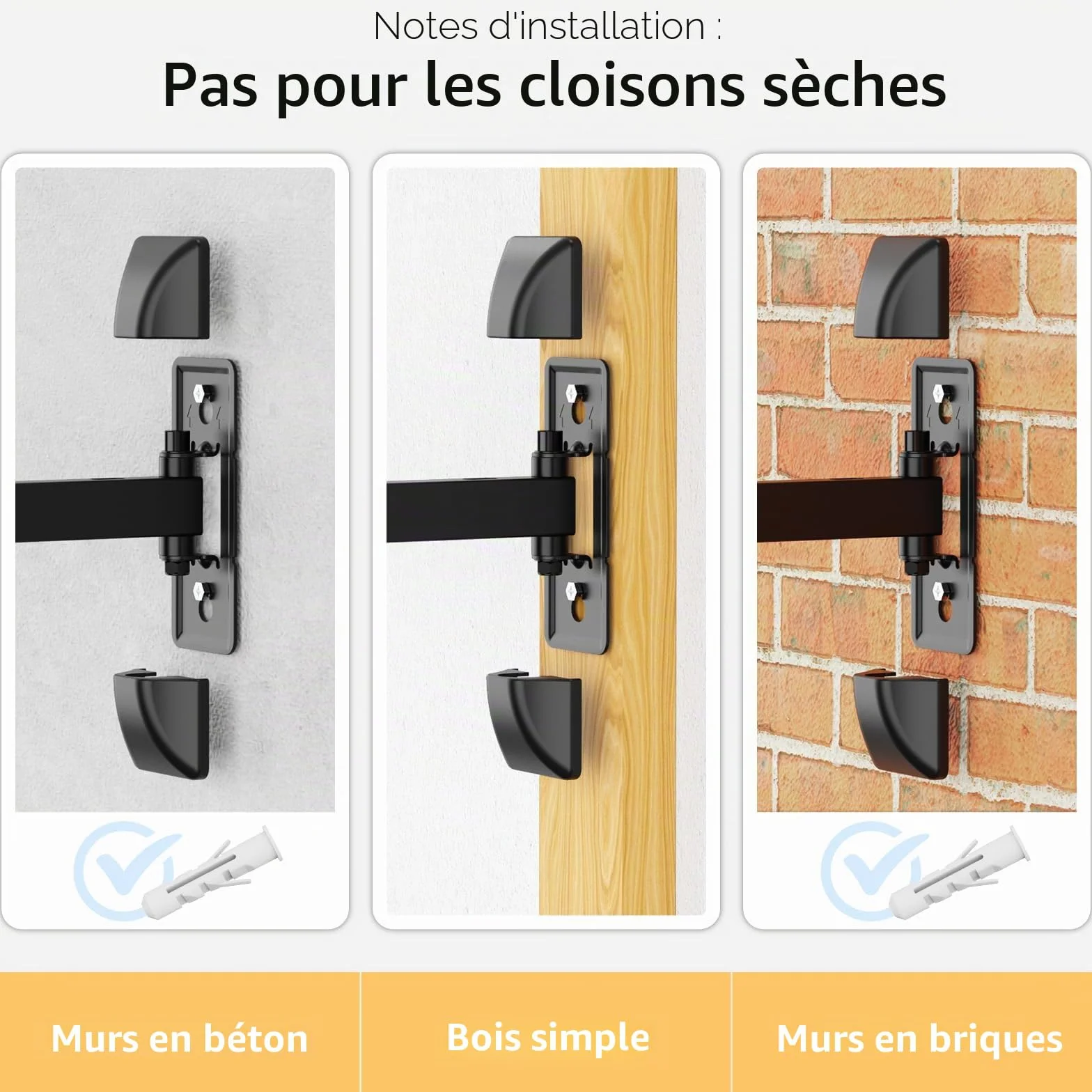 PUTORSEN Lot de 2 Supports muraux universels pour Haut-parleurs - Entièrement réglable - Supporte jusqu'à 25 kg