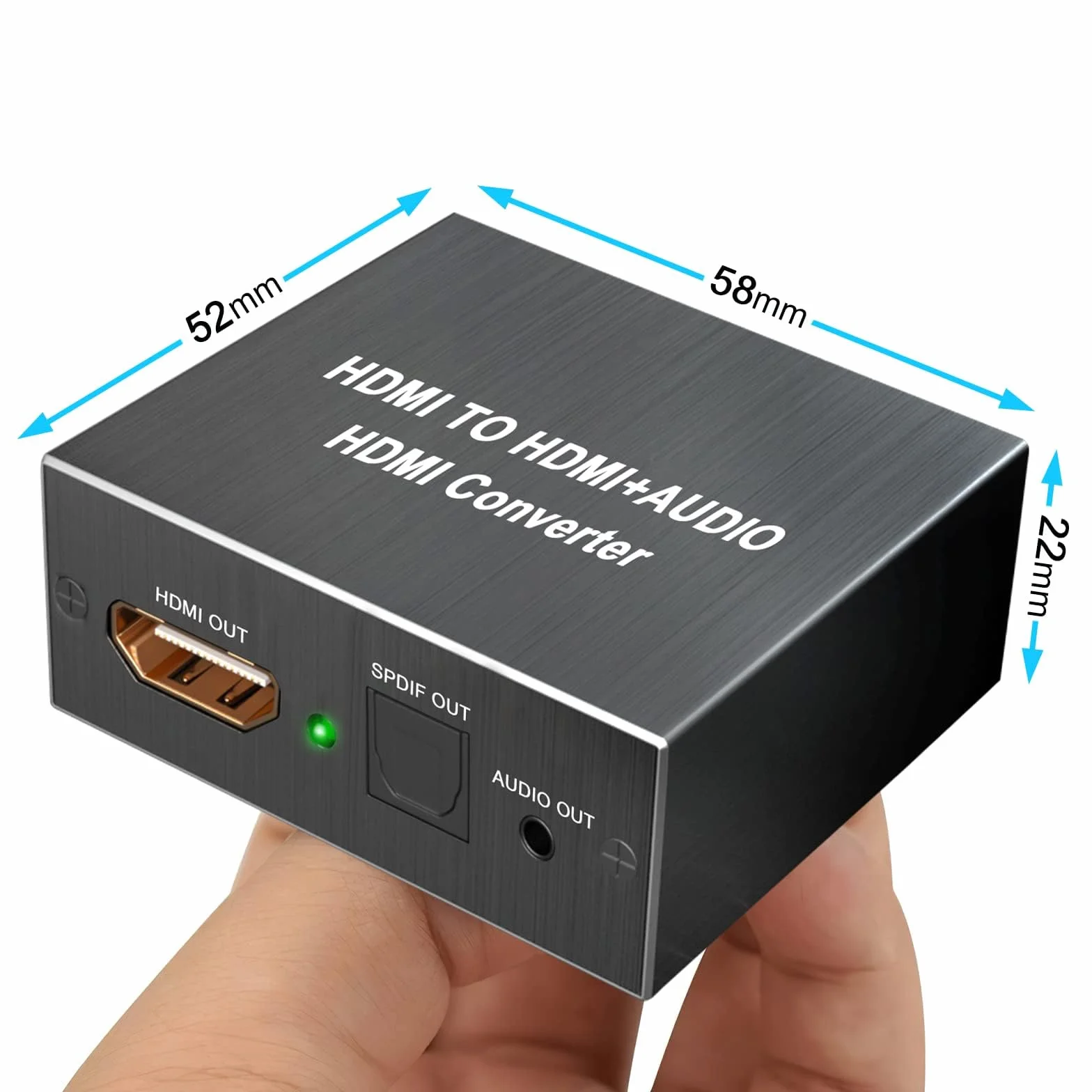 AMANKA HDMI Audio Extractor 4Kx2K, Convertisseur HDMI Optique HDMI pour Xbox PS4 Blu-Ray 3D Aluminum
