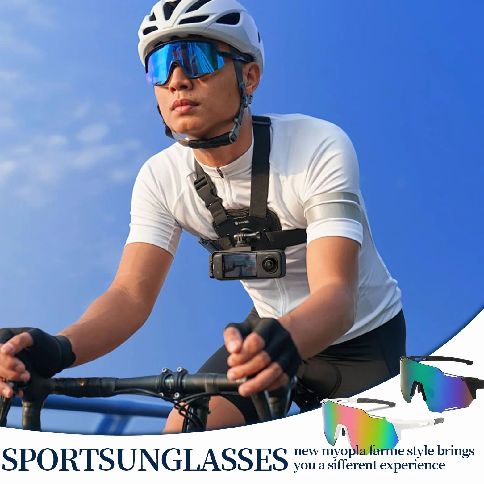 SI SEN 2 Pièces Lunette de Cyclisme, UV400 Protection Coupe-Vent, pour Homme Femme Ski Alpinisme