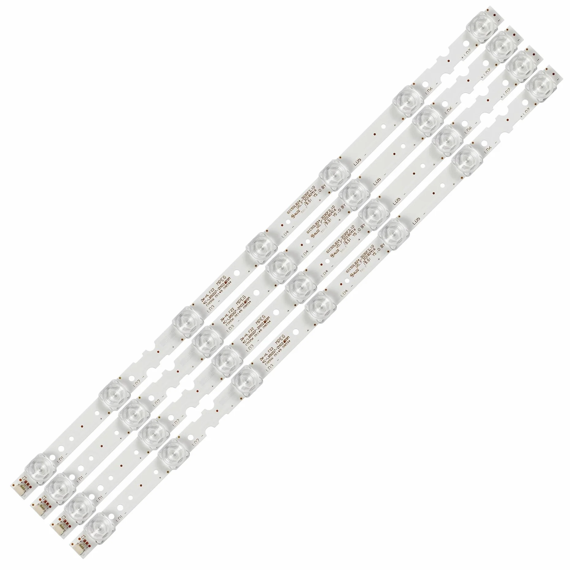 Barre LED 4 pièces/Ensemble adaptée for Thomson 50UD6306 50UD6406 LVU500UDEL 50P65US 50S421 50S423 50S425 LVU500NDL MD9W10 for TCL-5006-3030-4X7