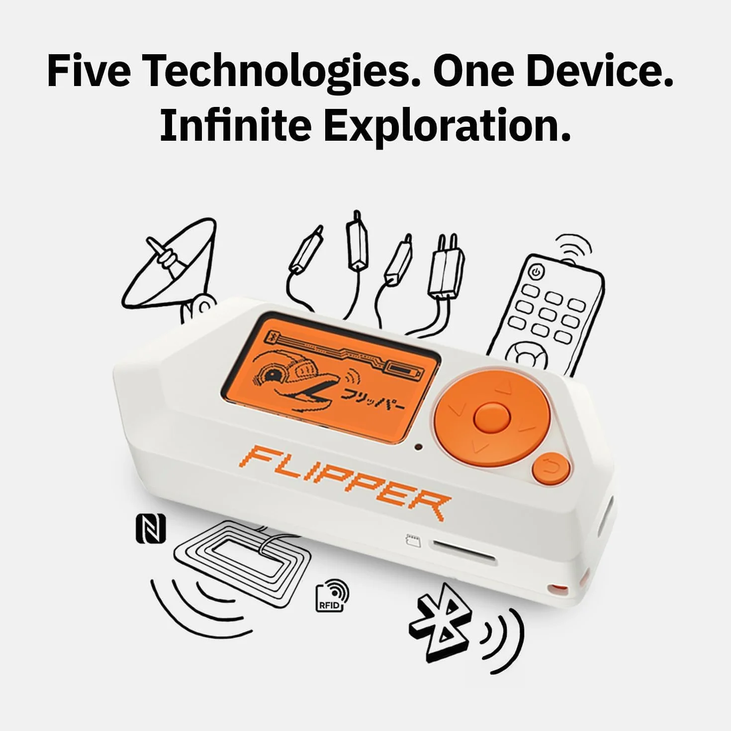 Flipper Zero - Appareil Multifonction Portable pour Les passionnés de Technologie - Entièrement Open Source et Personnalisable - Lecteur RFID + NFC, télécommande Infrarouge et Explorateur de signaux