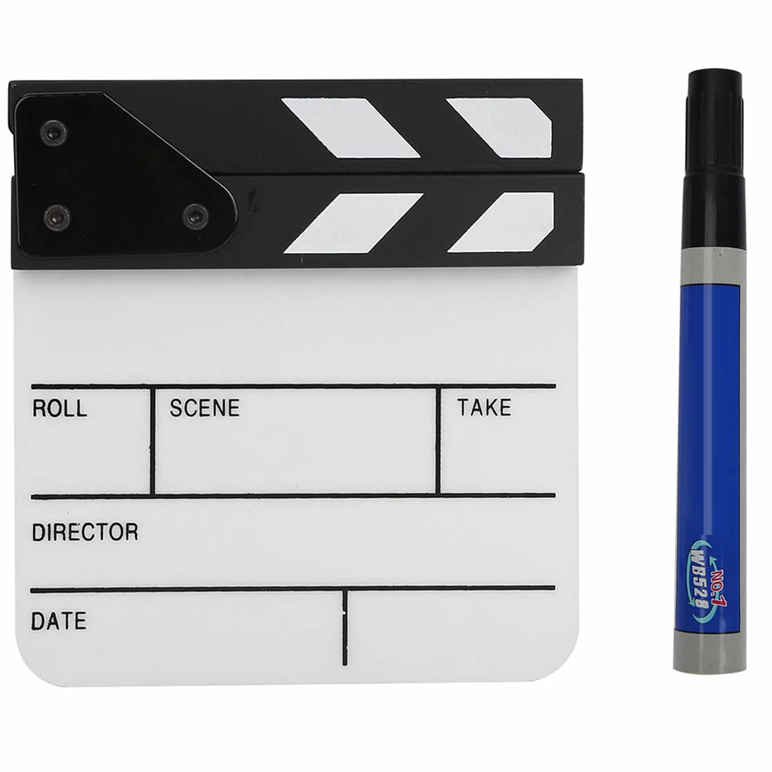 Clap De Cin Ma Acrylique,Slate Cinema,Slate Cinema,Film Slate Small,Movie Clapper Board,Autres Accessoires De Prise De Vue,Mini Acrylique Director Scene Clapperboard TV Movie Action Board Film Cut Pro