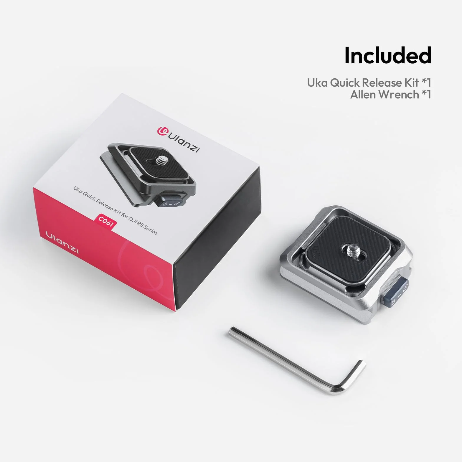 ULANZI C061 Plateau de Fixation Rapide pour stabilisateurs DJI RS2/3/3 Pro/4/4 Pro/RS 4 Mini, Accessoires pour stabilisateur de cardan, Charge maximale 6 kg