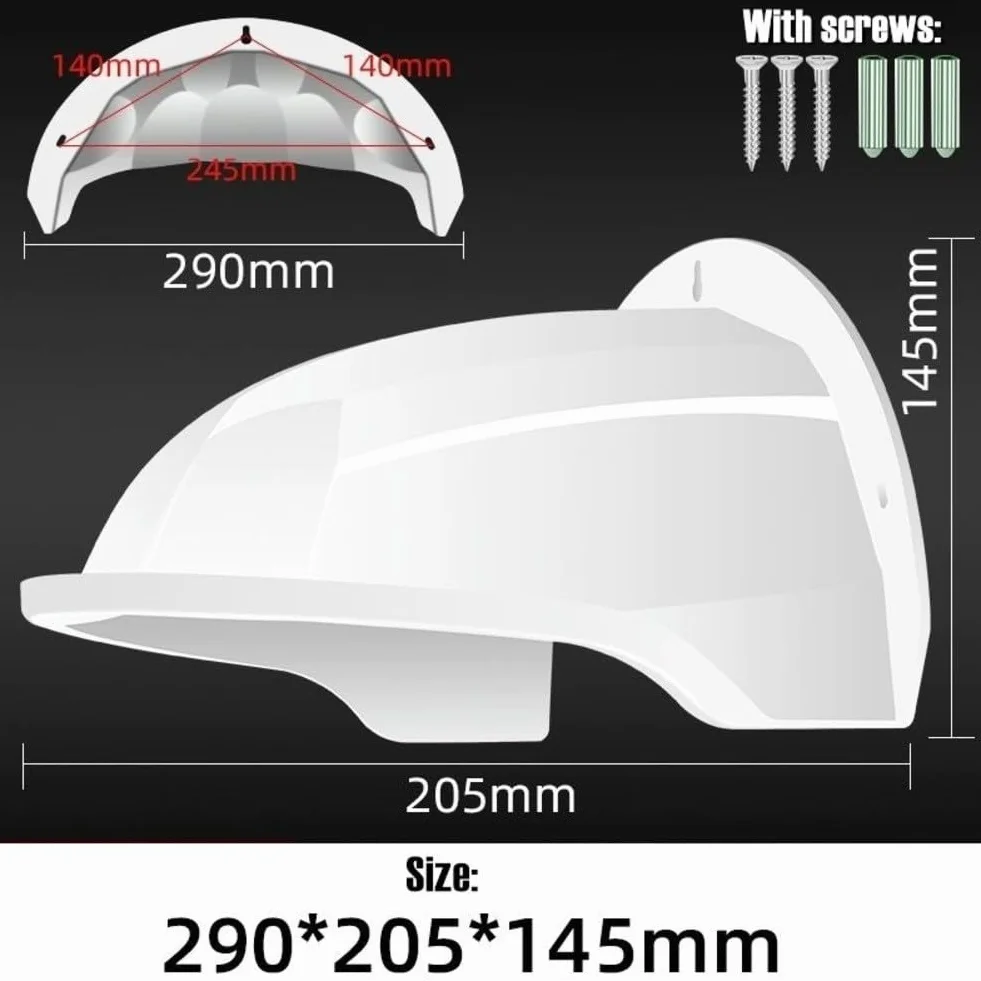 Gdfnmogo Housse de protection imperméable pour caméra extérieure - Protection contre la pluie - ABS - Support mural - Coque de protection contre la poussière et les intempéries - Pour caméra de