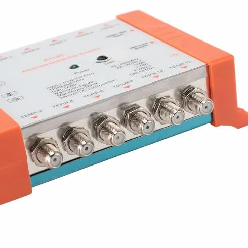 Amplificateur d'Antenne TV A112C 4G LTE Faible Bruit 1 Entrée 12 Sorties 220-240V