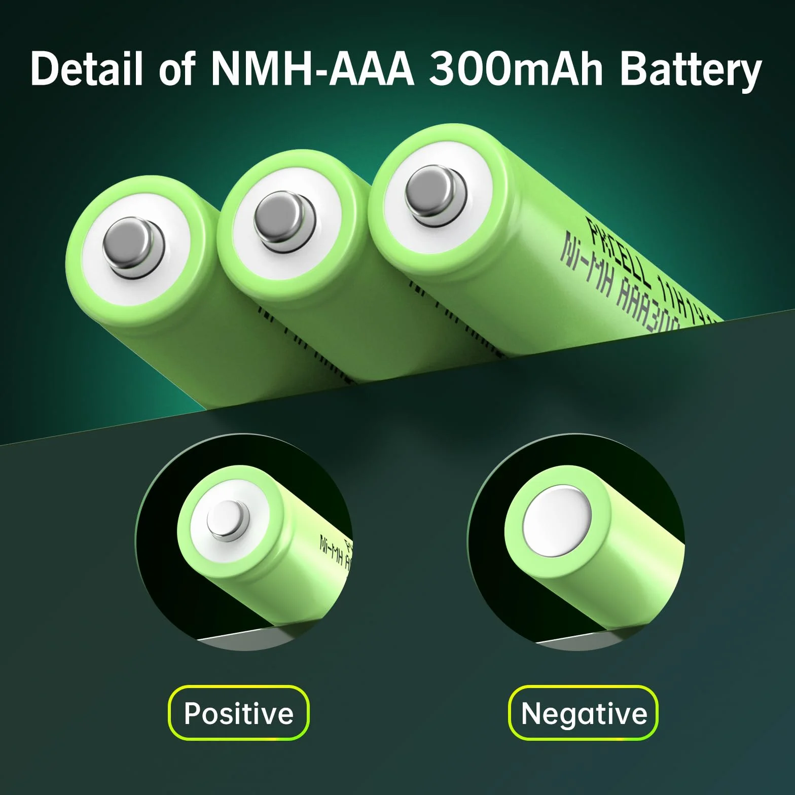 PKCELL Batterie rechargeable AAA 300 mAh NI-MH 1,2 V lot de 4