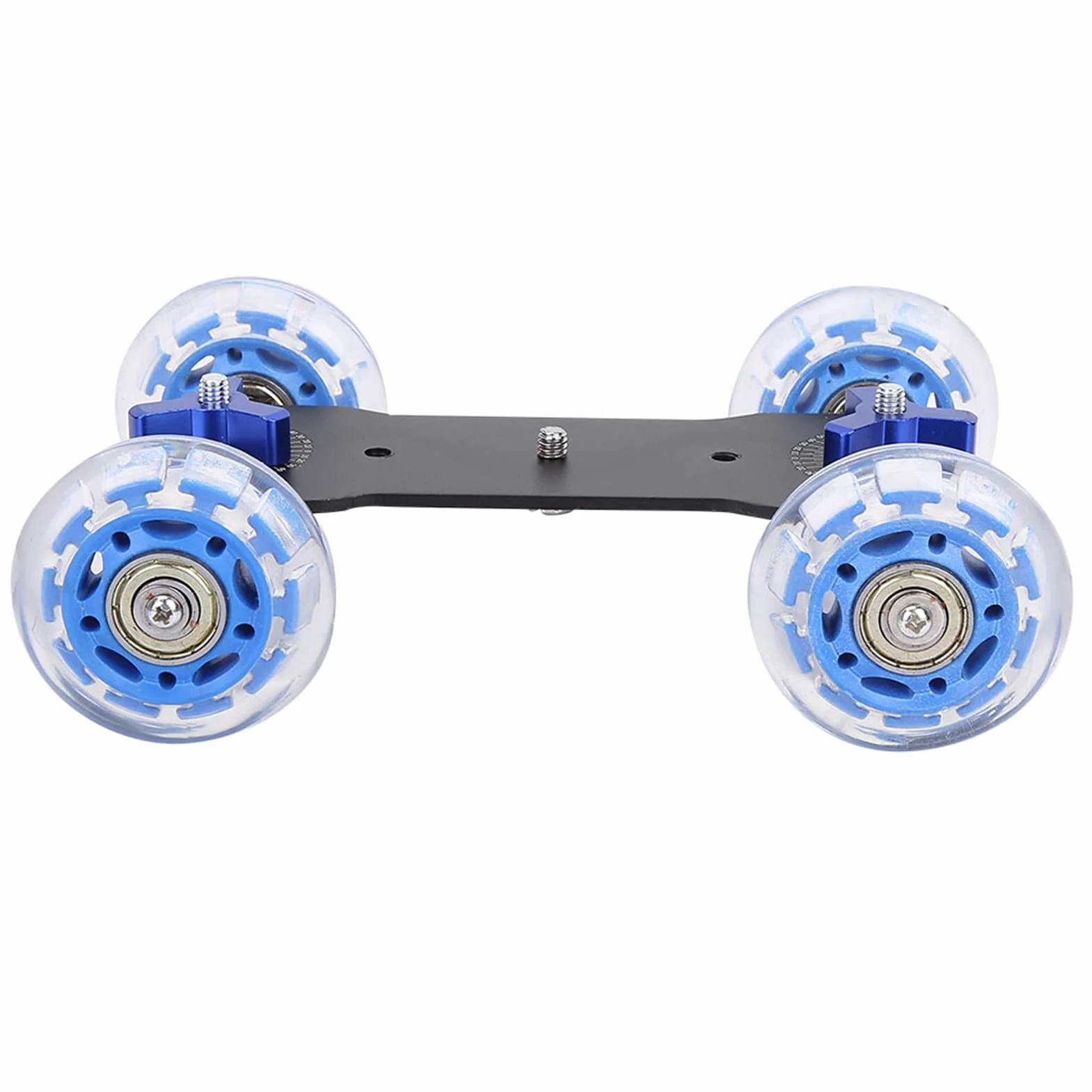 Luqeeg Caméra Dolly Skater, Mini Rouleau de Chariot de Caméra, 10 Kg de Charge Caméra Dolly Wheel Support de Caméra de Mouvement pour Reflex Numérique, Caméra, Caméscope, Vis 1/4 et Faible Bruit