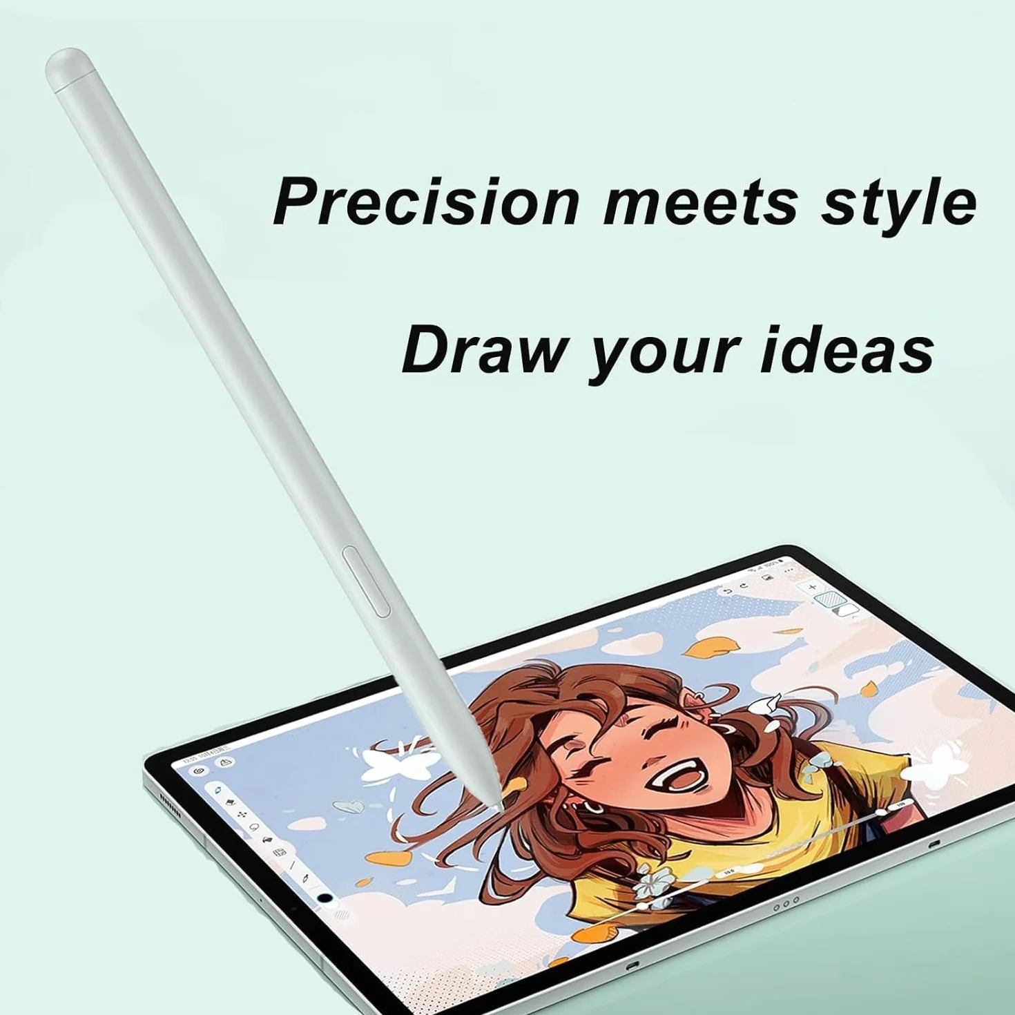 Stylet de Rechange Samsung Galaxy Tab S9 FE S9 FE+ SM-X510 SM-X516B avec Pointes de Stylo Menthe